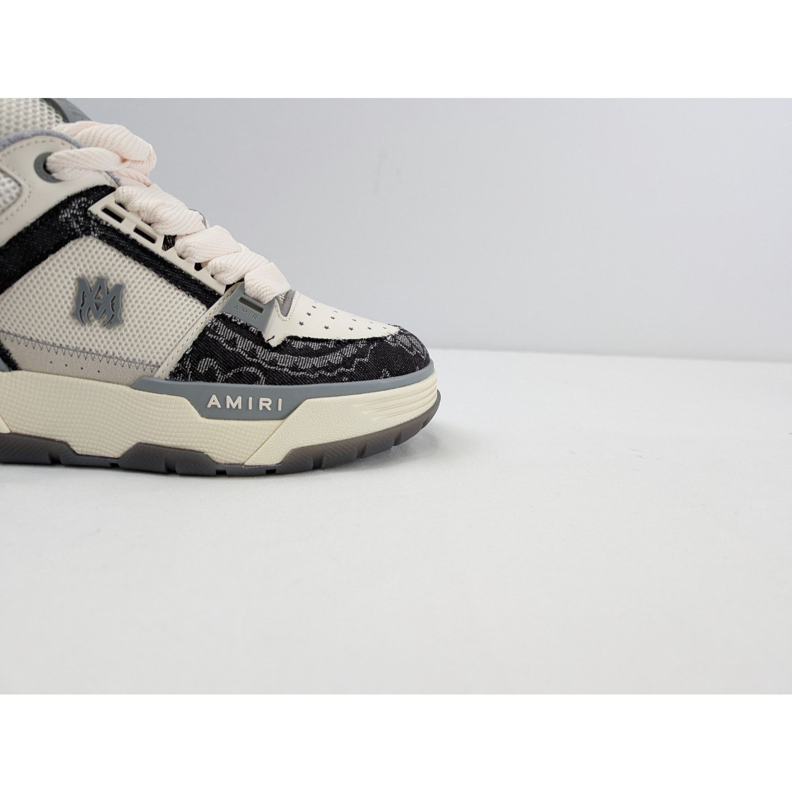 Amiri o1rshd1 Bandana Denim MA-1 Sneakers in Black Size US 12 / EU 45 - 3 Thumbnail