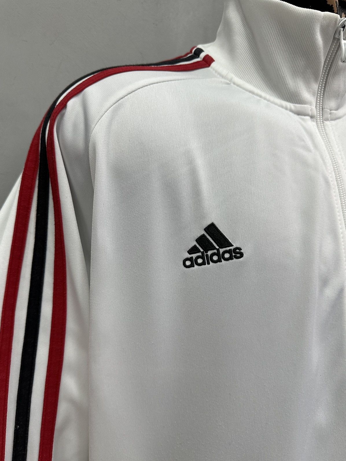 Adidas Vintage Adidas AC Milan Football Jacket Soccer White Maglia Size US L / EU 52-54 / 3 - 3 Thumbnail