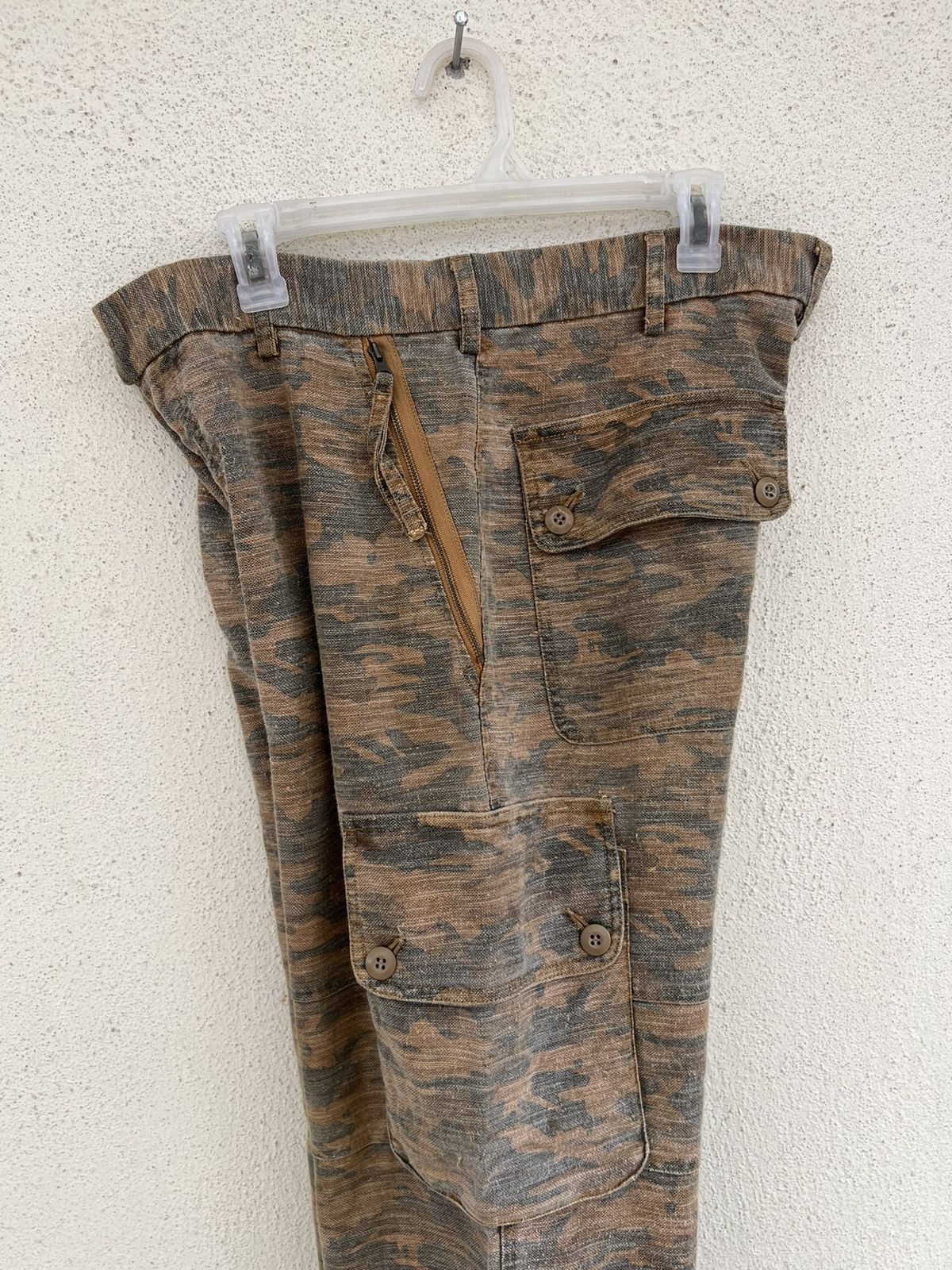 Vintage ALTERNATIVE CONCEPT Camo Linen Cargo Trouser Pant Size US 32 / EU 48 - 23 Thumbnail