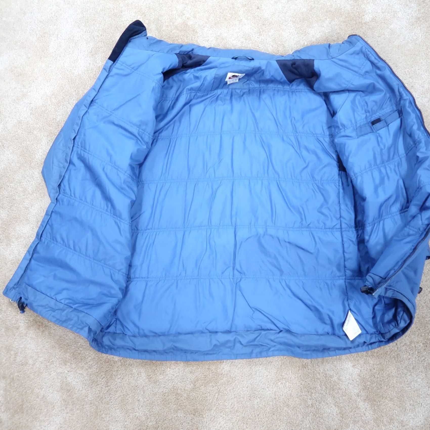 Nike Nike Jacket Mens XL Full Zip Insulated Knit Cotton Polyester Blue Football Overcoat Pockets Size US XL / EU 56 / 4 - 6 Thumbnail