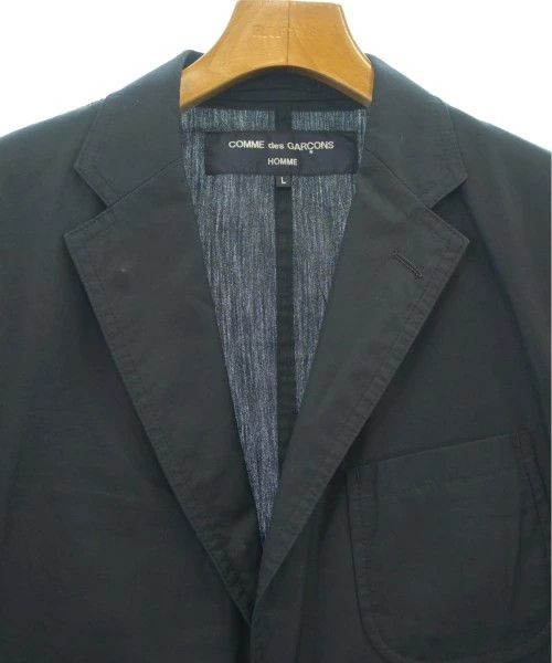 Comme des Garcons Homme Jacket Cotton 3 Button Plain Patch Pocket Navy Blue Size US L / EU 52-54 / 3 - 4 Thumbnail