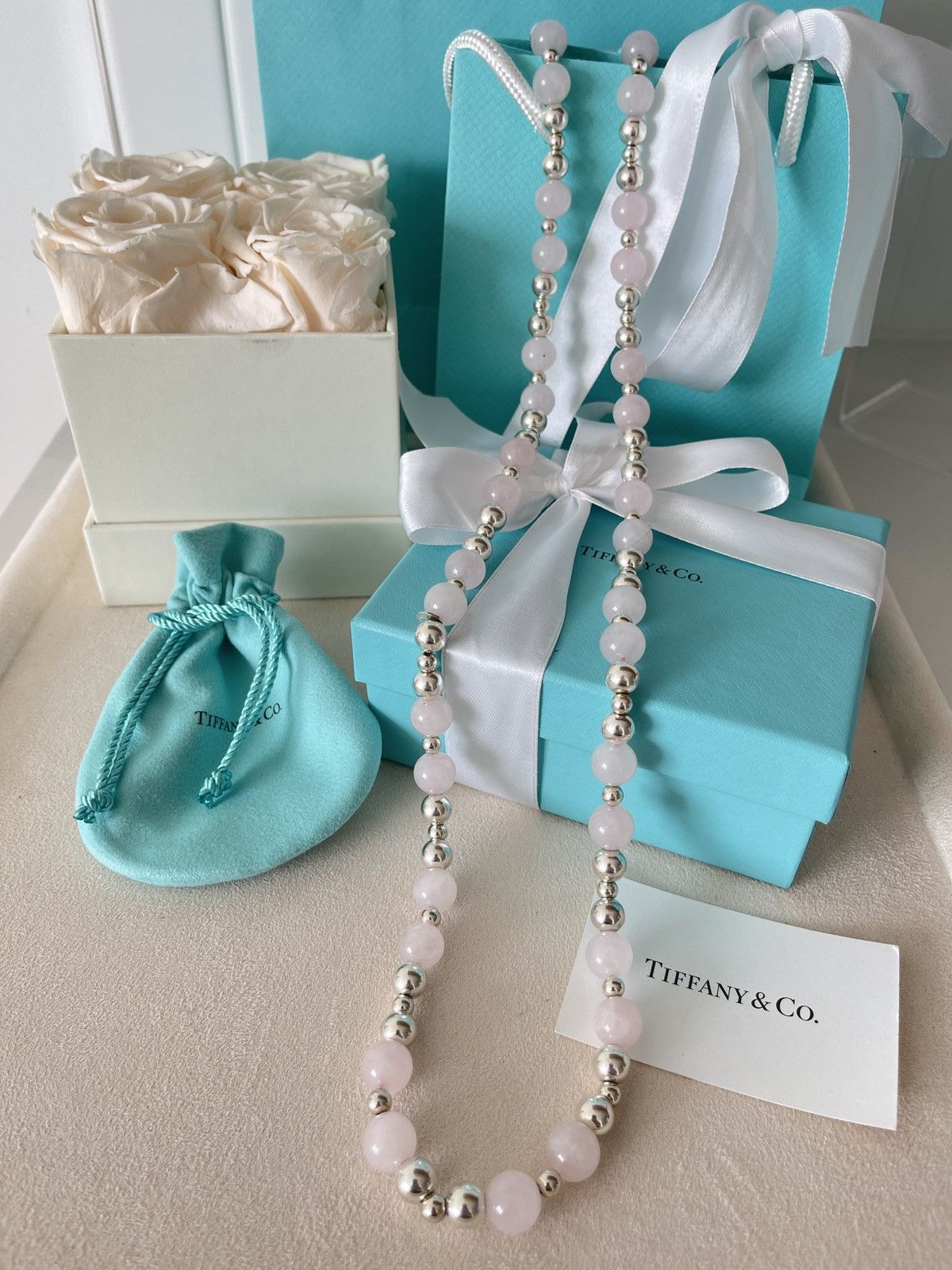 Tiffany & Co. Vintage Tiffany & Co. Pink Quartz Silver Beads Necklace 30” Size ONE SIZE - 12 Thumbnail