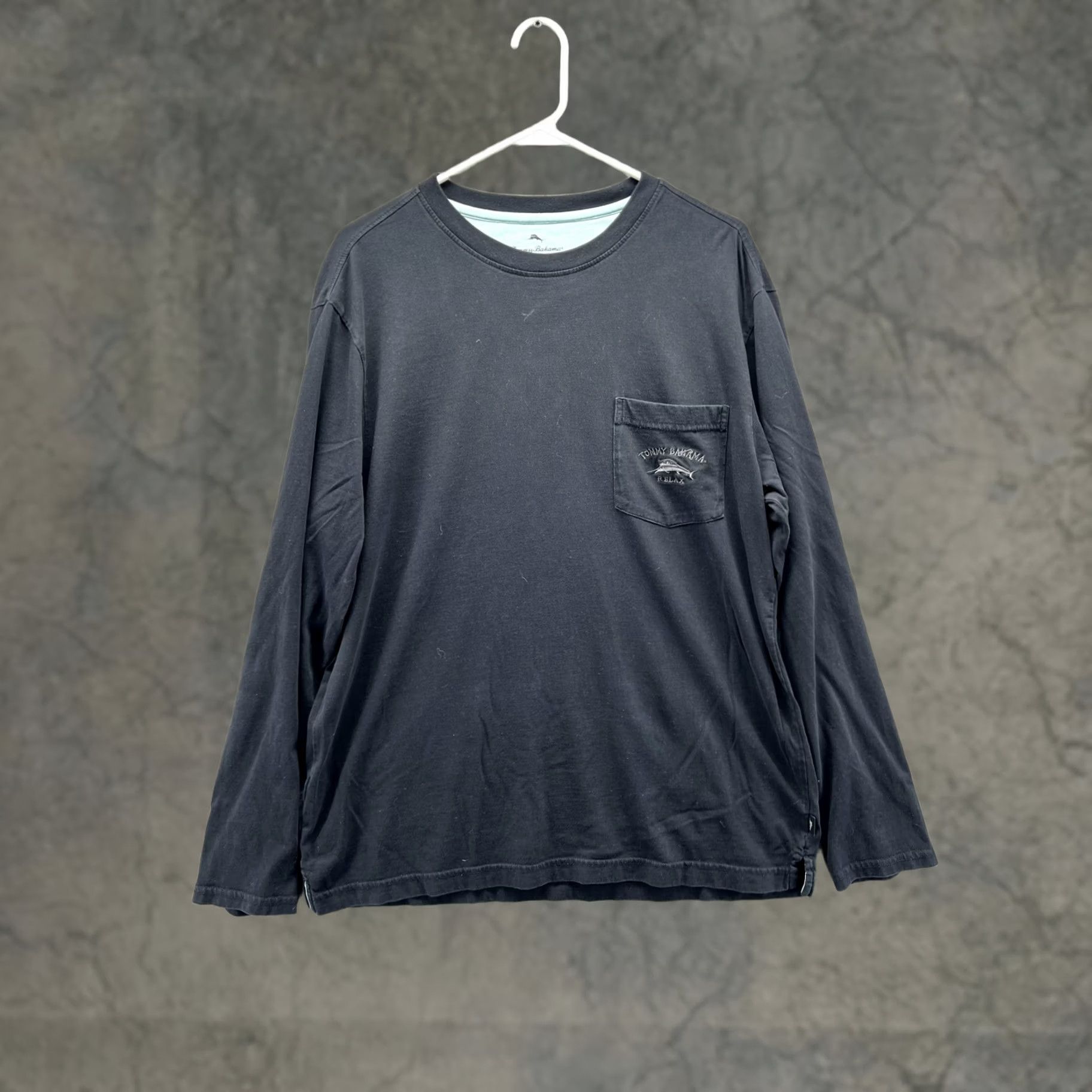 Tommy Bahama Tommy Bahama Shirt Mens M Black Relax Pima Cotton Pocket Long Sleeve Tee Size US M / EU 48-50 / 2 - 1 Thumbnail