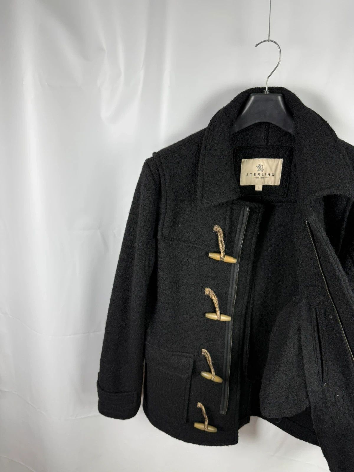 Other Sterling Est. 1958 Wool Duffle Coat Collared Men size L Size US L / EU 52-54 / 3 - 11 Thumbnail