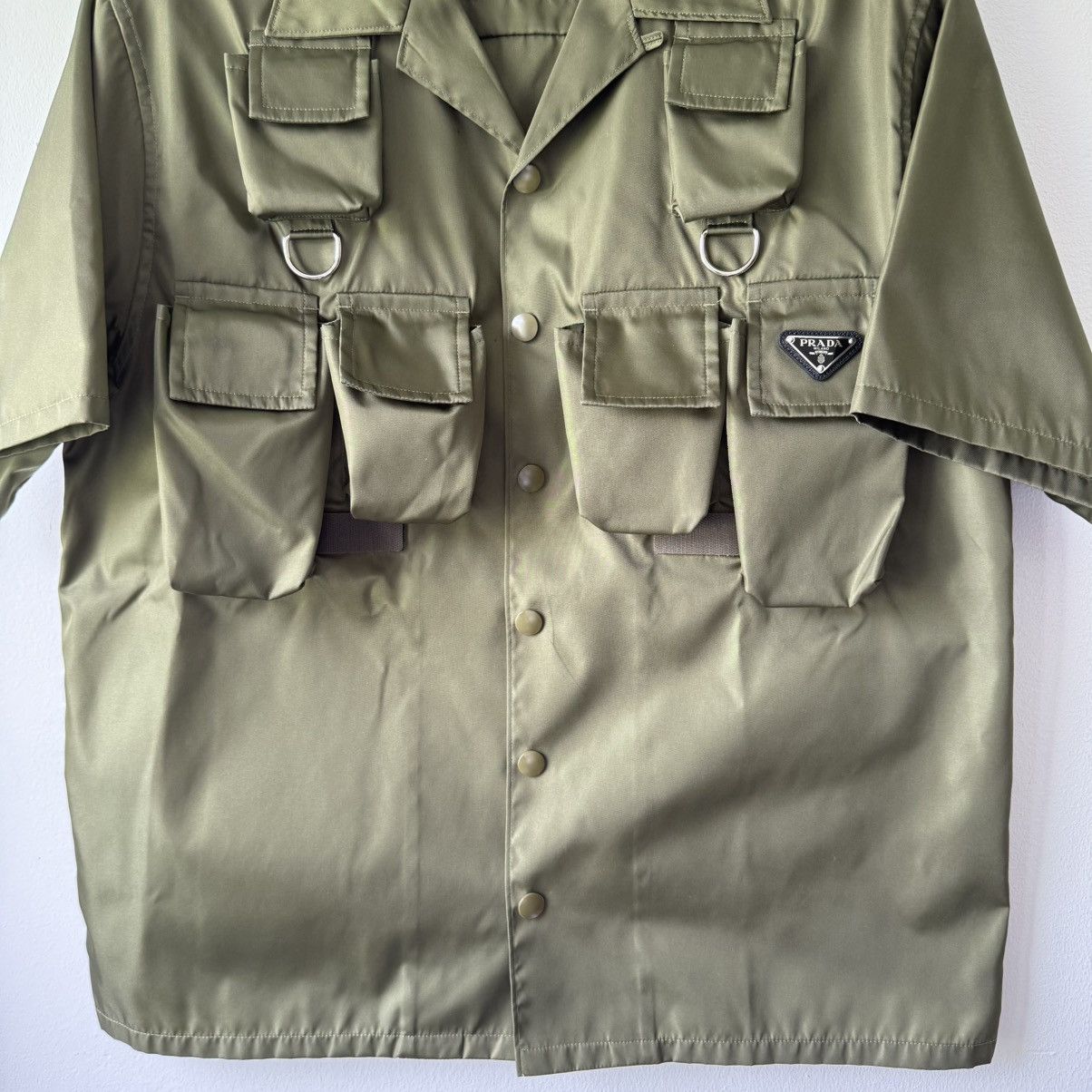 Prada Prada SS2024 Re-Nylon Short-Sleeved Cargo Safari Shirt Size US M / EU 48-50 / 2 - 3 Thumbnail