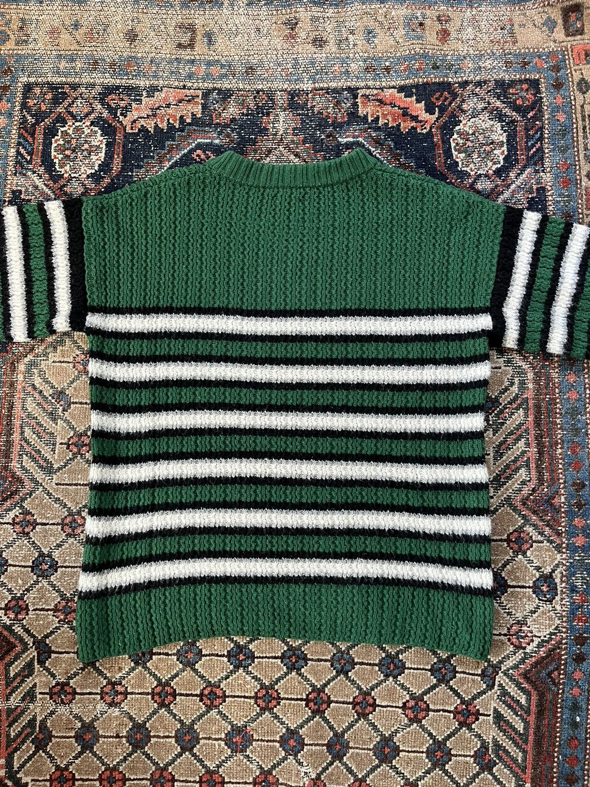 ERL Green Stripe Sweater Size US XXL / EU 58 / 5 - 2 Thumbnail