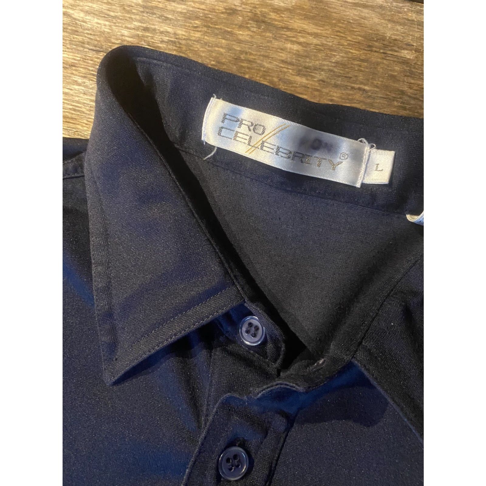 Vintage VINTAGE Pro Celebrity USS Ticonderoga Battleship Navy Polo Shirt Mens L Blue Short Sleeve Collared 1994 Size US L / EU 52-54 / 3 - 4 Thumbnail