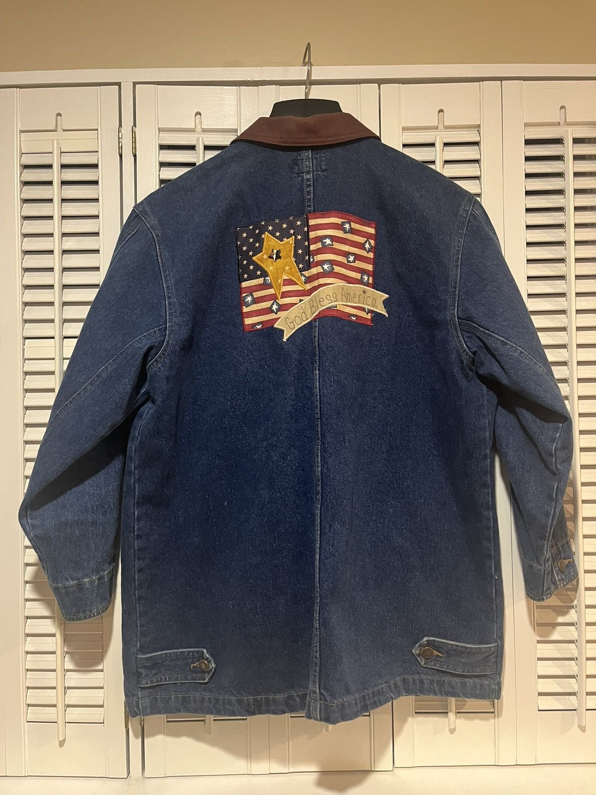 Vintage 90s Denim USA Chore Coat Size XL / US 12-14 / IT 48-50 - 2 Thumbnail