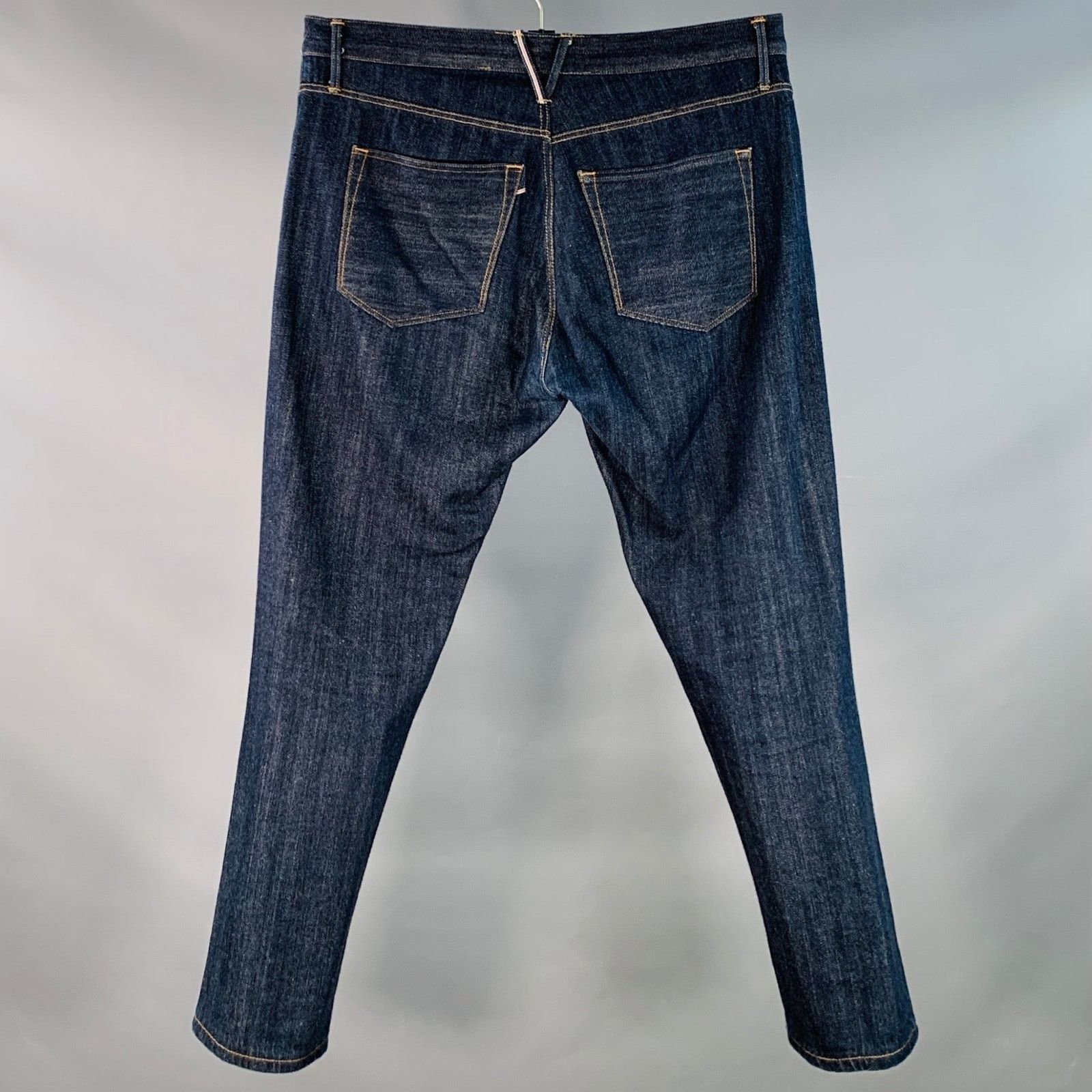 Other 3 X 1 Indigo Cotton Selvedge Twill Contrast Stitch Button Size US 36 / EU 52 - 2 Thumbnail