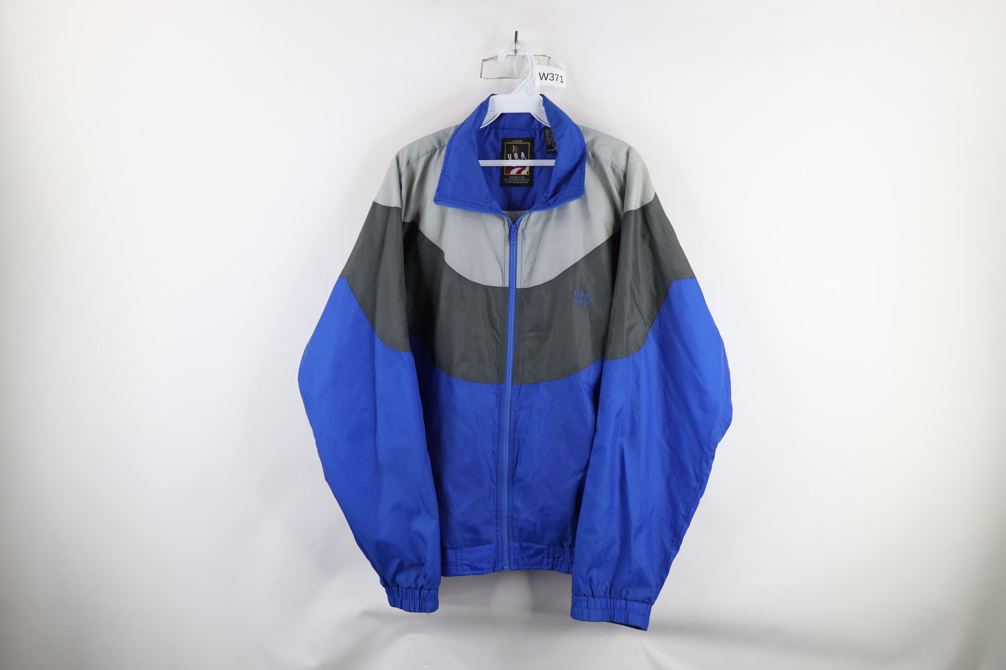Vintage Vintage 90s USA Olympics Block Lined Windbreaker Jacket Size M / US 6-8 / IT 42-44 - 1 Thumbnail