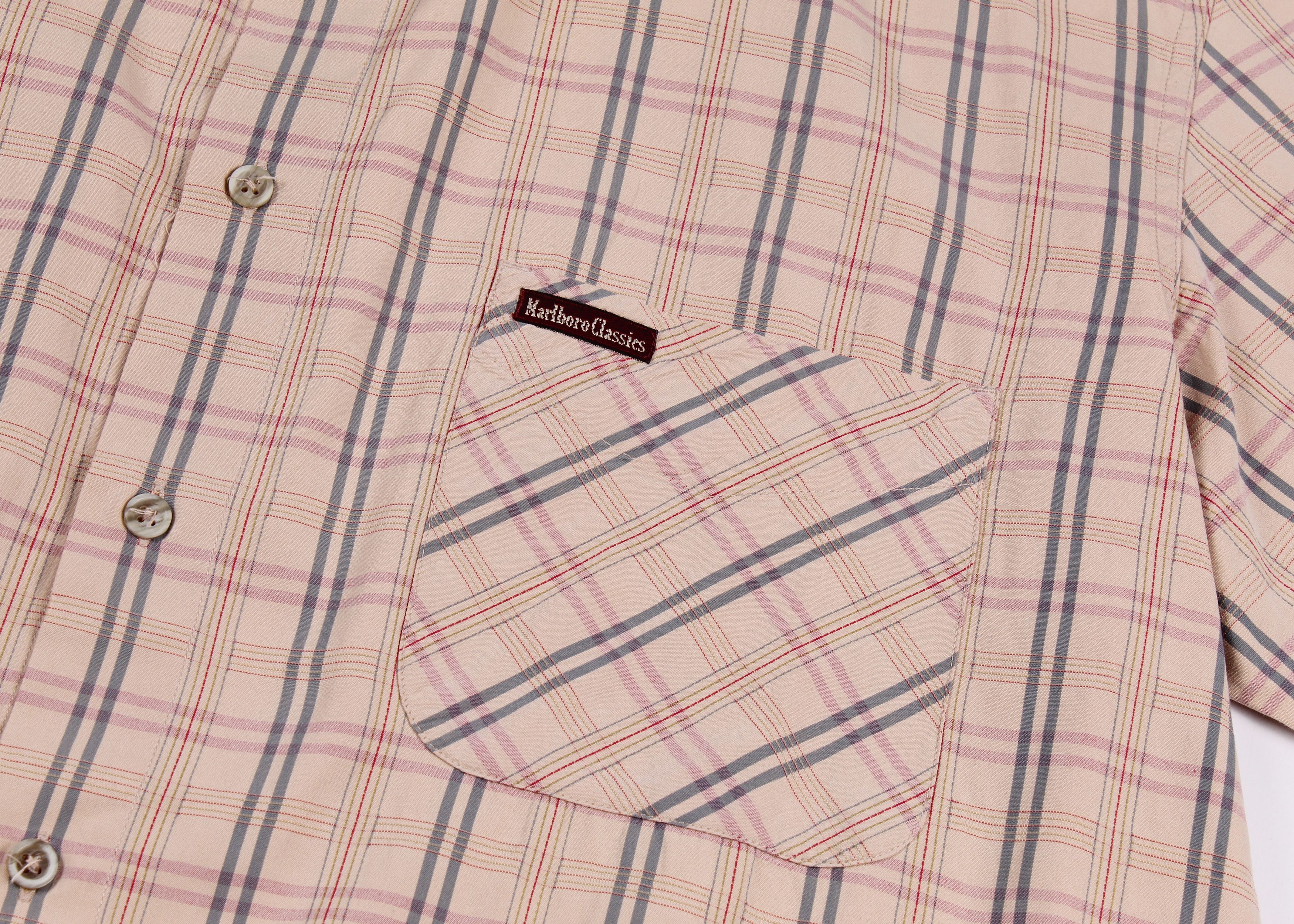 Marlboro × Vintage Vintage 90's Marlboro Classic Checkered Shirt Size US XL / EU 56 / 4 - 3 Thumbnail