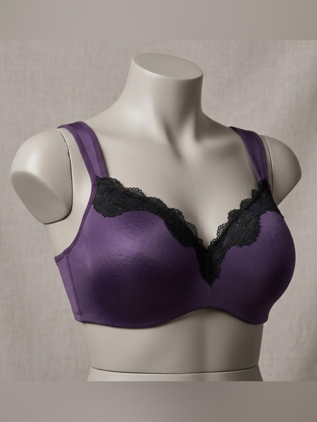 Other Cacique purple & black lace Bra 40DDD Size ONE SIZE - 1 Thumbnail