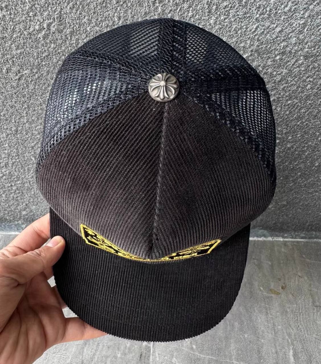 Chrome Hearts Limited Chrome Hearts Black and Gold Corduroy Baseball Size ONE SIZE - 2 Thumbnail