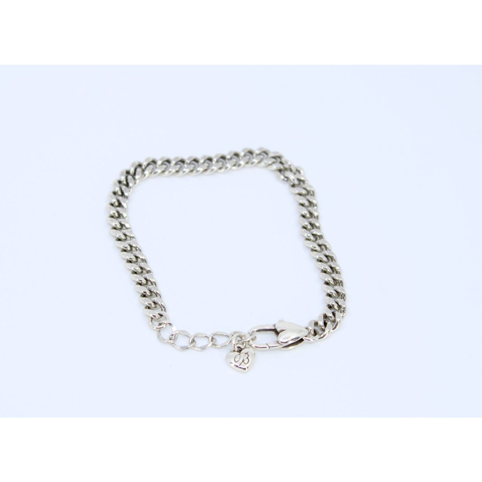 Brighton BRIGHTON Flat Curb Linked Silver Tone Chain 7.5" Bracelet Size ONE SIZE - 1 Thumbnail