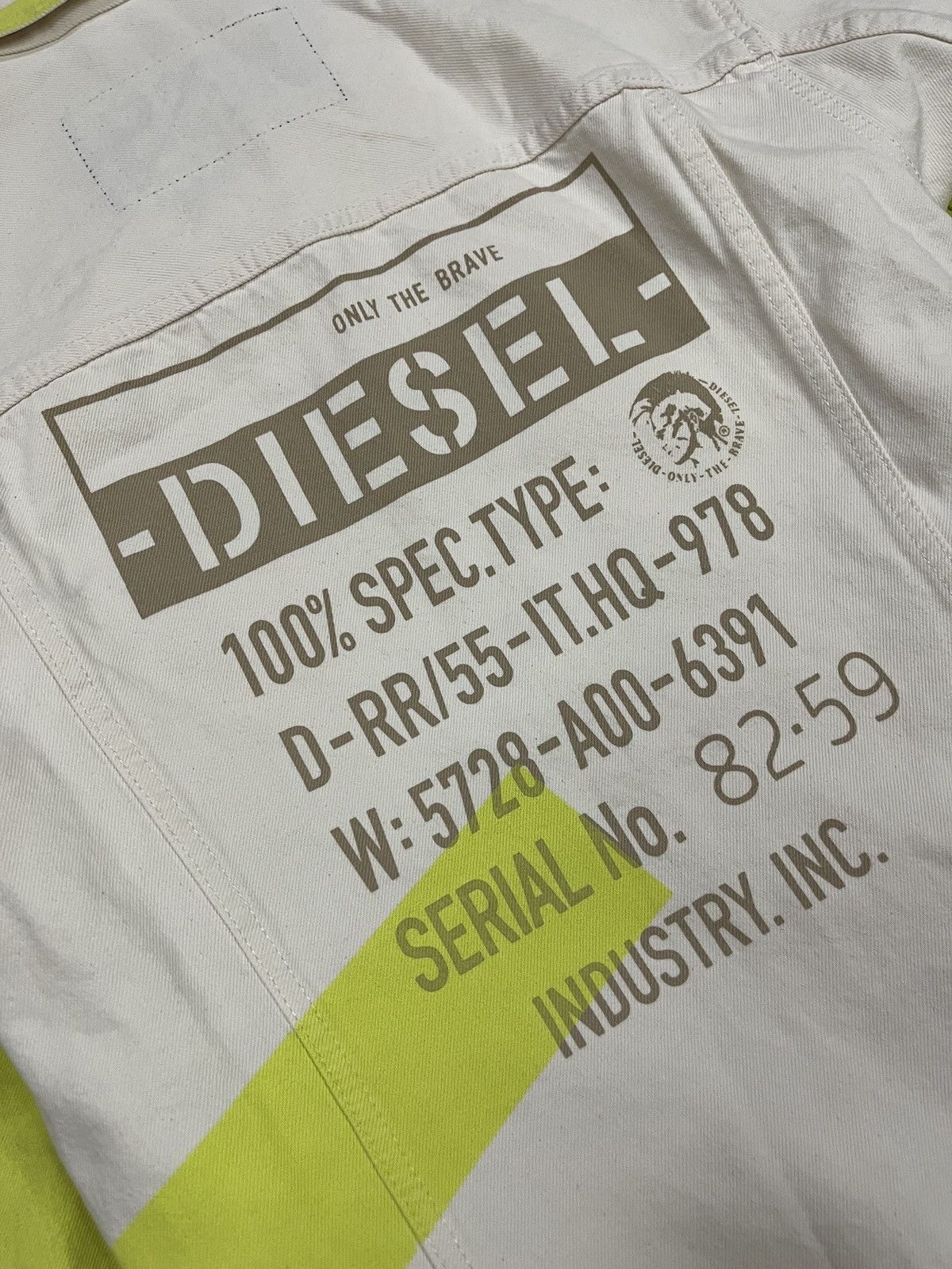 Diesel DIESEL Back Print Cotton White Denim Jacket Mens size small Size US S / EU 44-46 / 1 - 4 Thumbnail