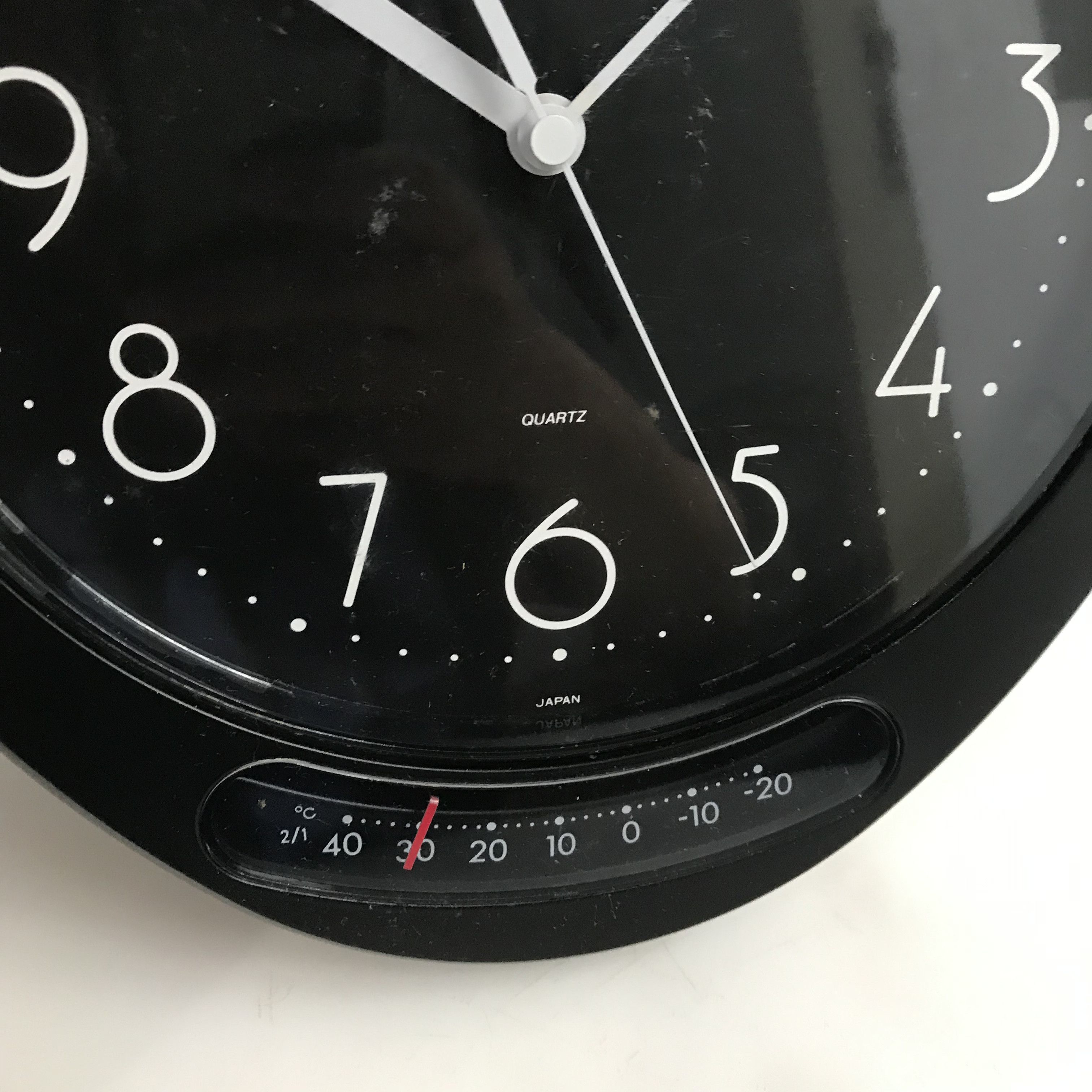 Vintage Vintage Black Wall Clock + Thermometer fuji Made in japan Size ONE SIZE - 5 Thumbnail