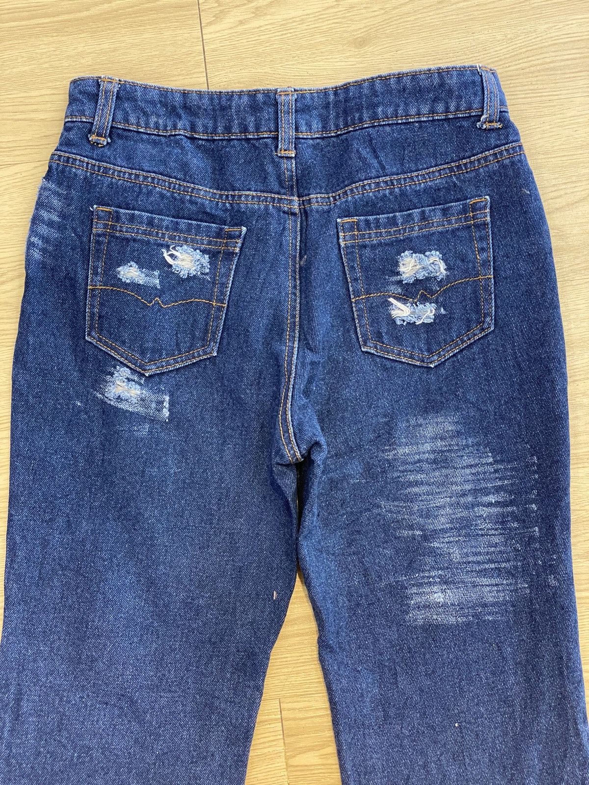 Japanese Brand Japanese Vintage Distress Hairy Leg Loose Style Jeans Size US 29 - 4 Thumbnail