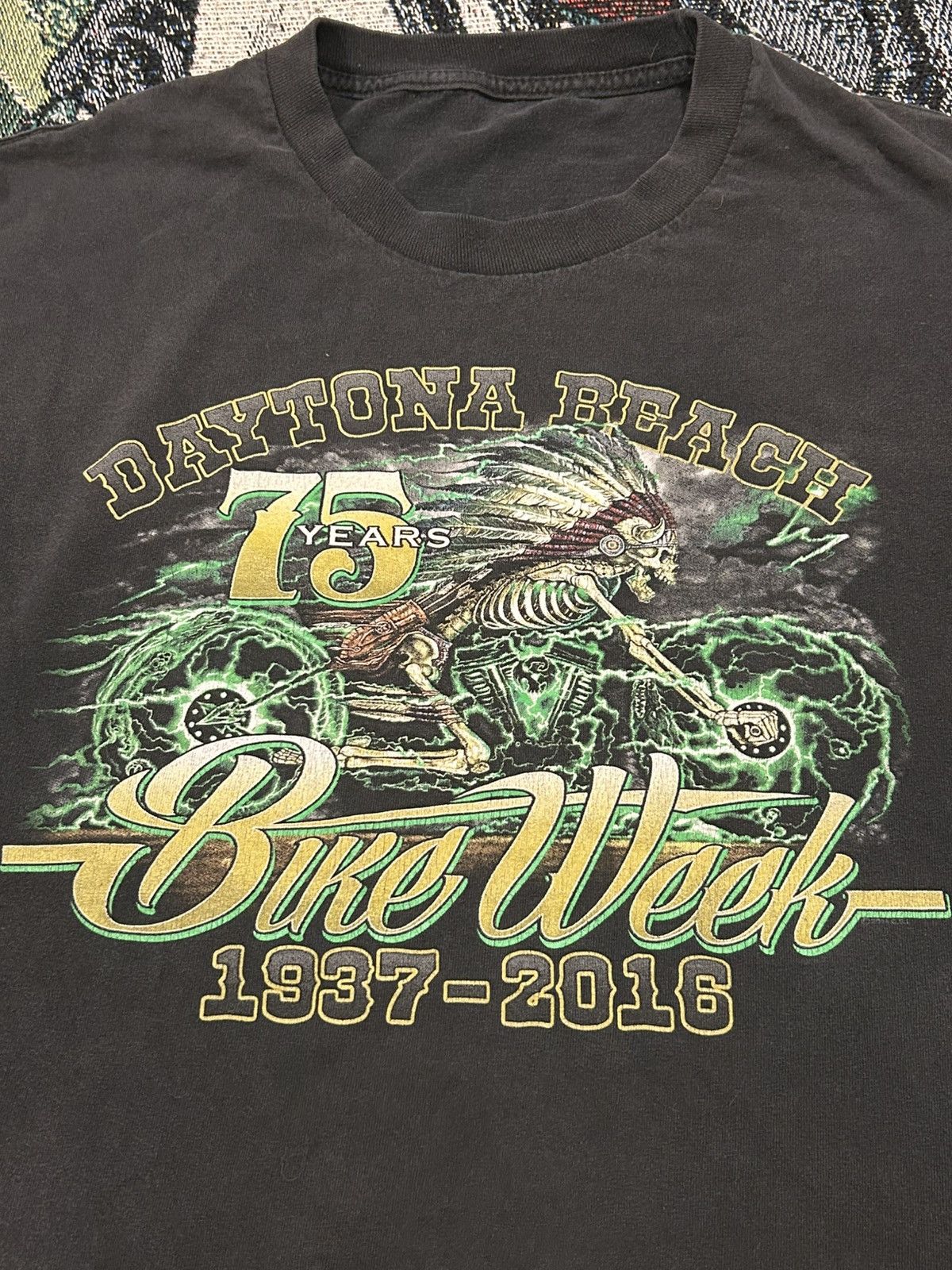 Vintage XL Daytona Beach Bike Week 1937-2016 tee Size US XL / EU 56 / 4 - 1 Thumbnail