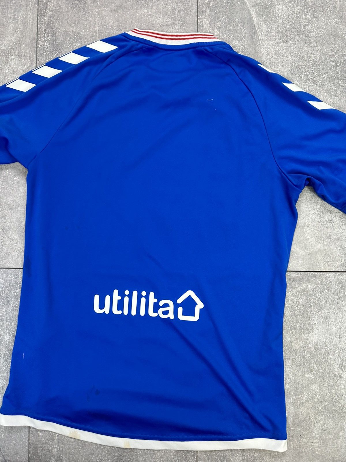 Hummel × Vintage Men’s Hummel Rangers football soccer shit jersey Size US S / EU 44-46 / 1 - 11 Thumbnail