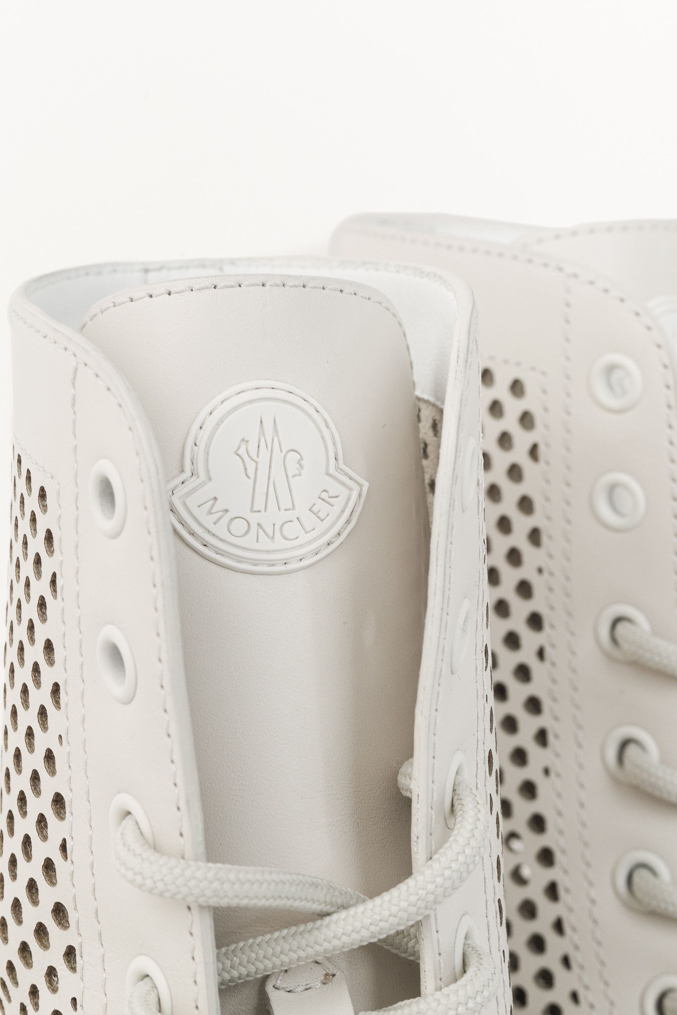 Moncler Moncler Carinne Beige Perforated Leather Lace-Up Boots Size US 9 / IT 39 - 8 Thumbnail