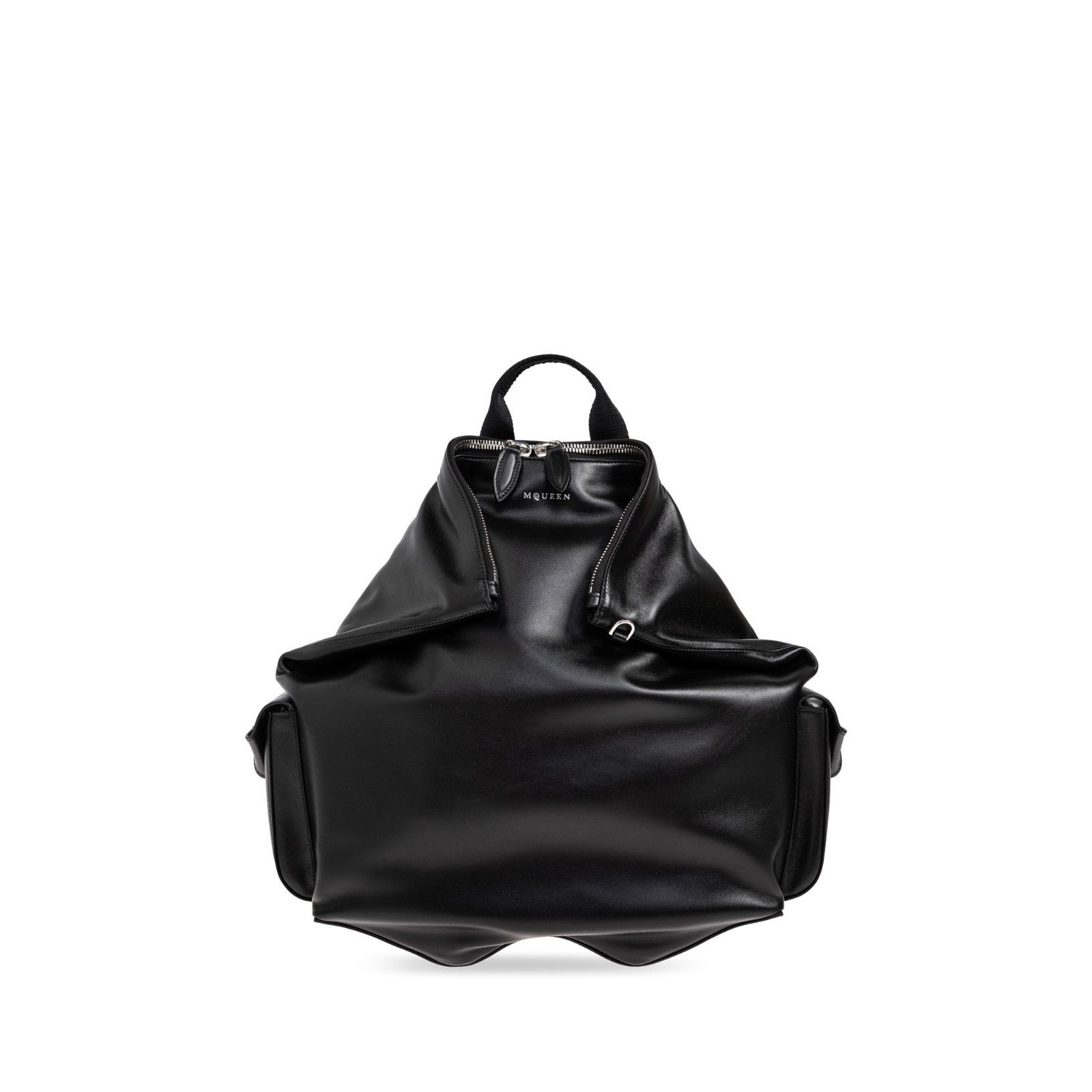 Alexander McQueen ALEXANDER MCQUEEN Manta $2290 Black Leather Backpack New & A Size ONE SIZE - 1 Thumbnail