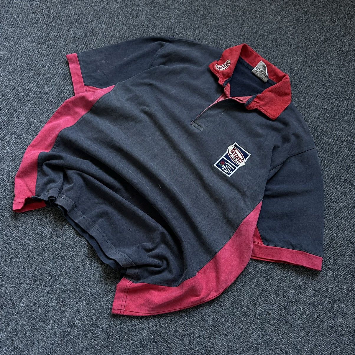 New England Outerwear VTG Mans Tetley's Bitter Official England Rugby Polo Size Size US XL / EU 56 / 4 - 1 Thumbnail