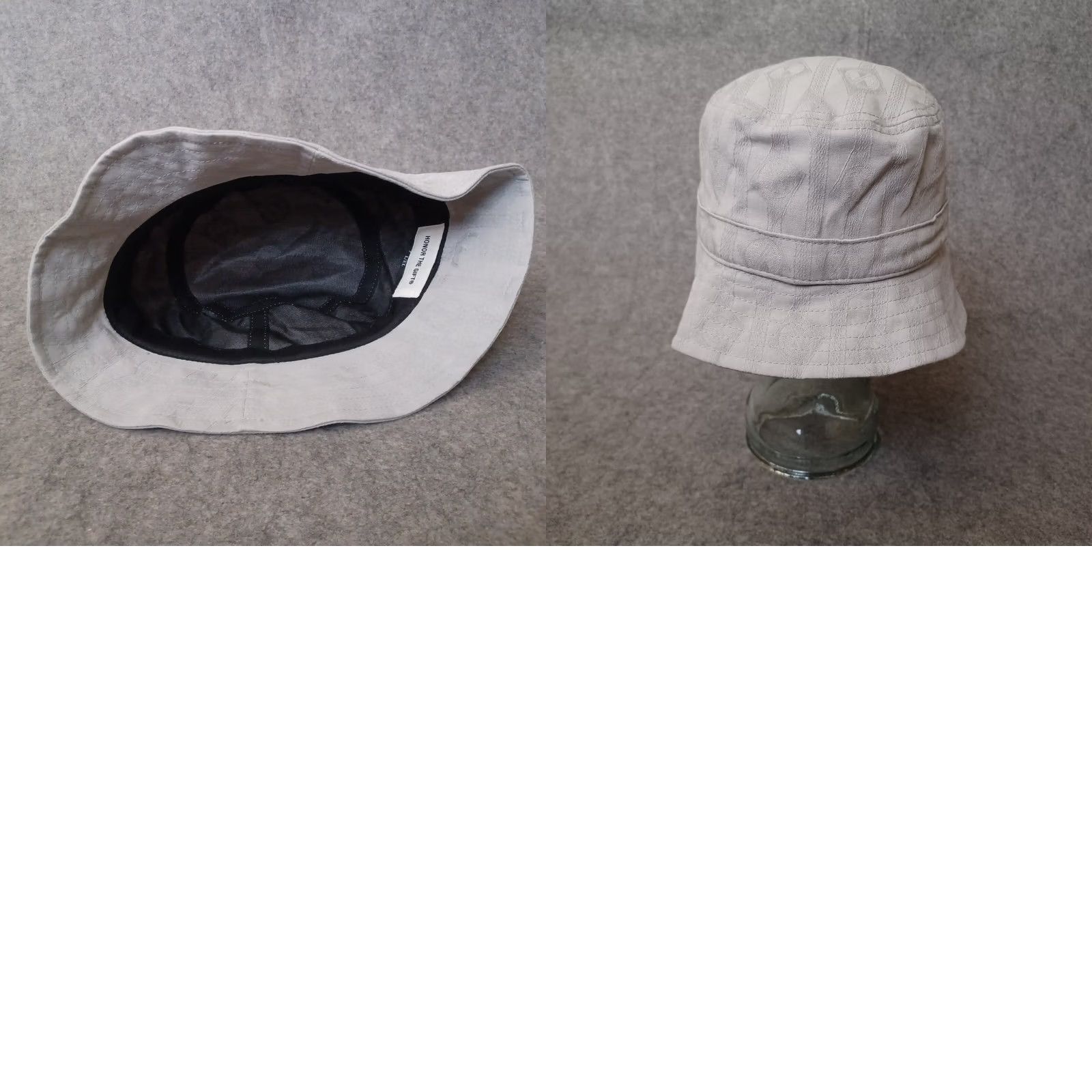 Honor the Gift Honor The Gift Bucket Hat Large XL Light Gray Geometric Design Unisex Adults L Gray Geometric Bucket Hat Size ONE SIZE - 8 Thumbnail