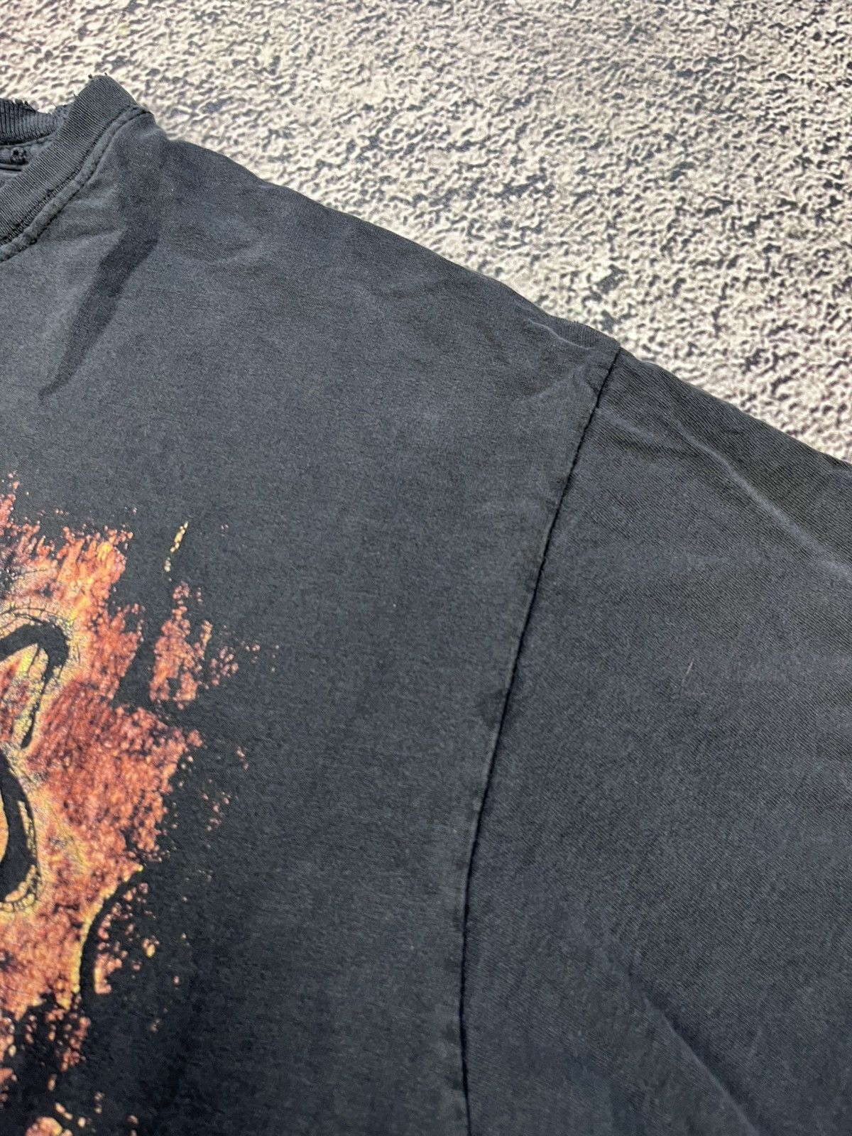 Band Tees In Flames Trashed Vintage Travis Scott Style Band Tee Size US XL / EU 56 / 4 - 8 Thumbnail
