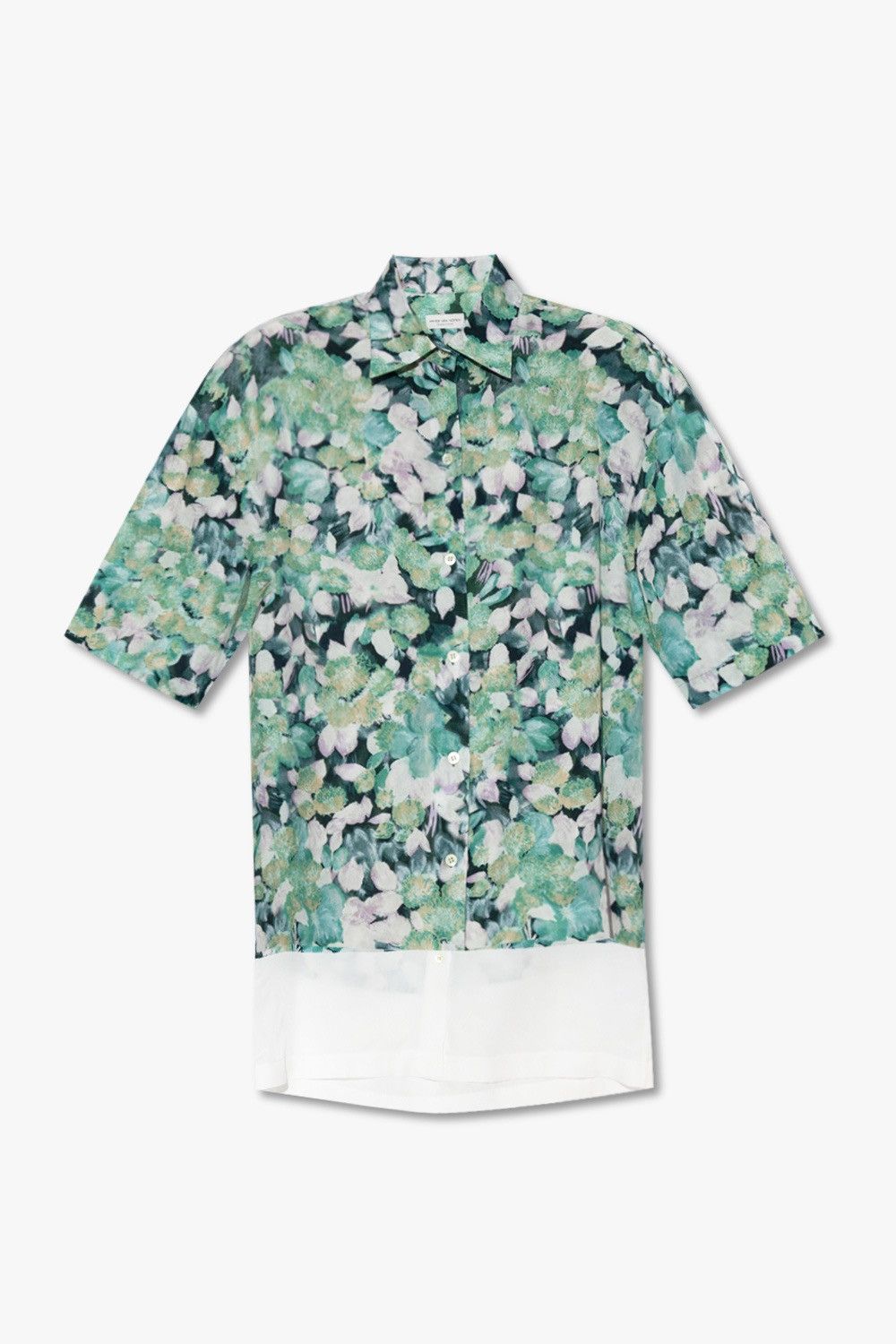 Dries Van Noten DRIES VAN NOTEN Floral Short Sleeve Button Down XS/S Size US XS / EU 42 / 0 - 1 Thumbnail