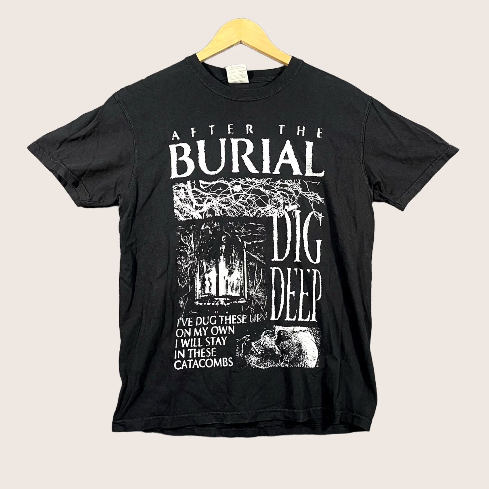Vintage After The Burial T-Shirt Mens M Black Short Sleeve Graphic Print Official Band Merchandise Tour Dates Front Back Print Emo Metalcore Tee Size US M / EU 48-50 / 2 - 1 Thumbnail