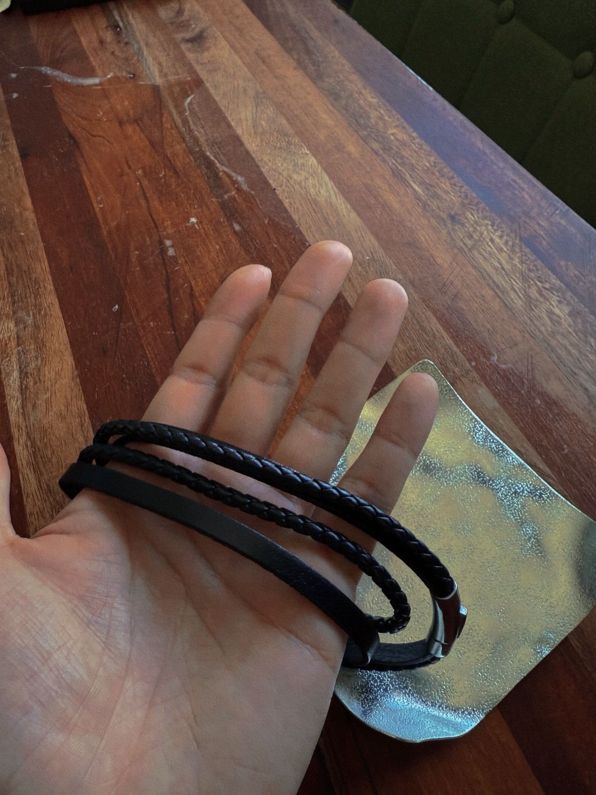 Other Modern Multi-Strand Black Leather Bracelet Size ONE SIZE - 5 Thumbnail