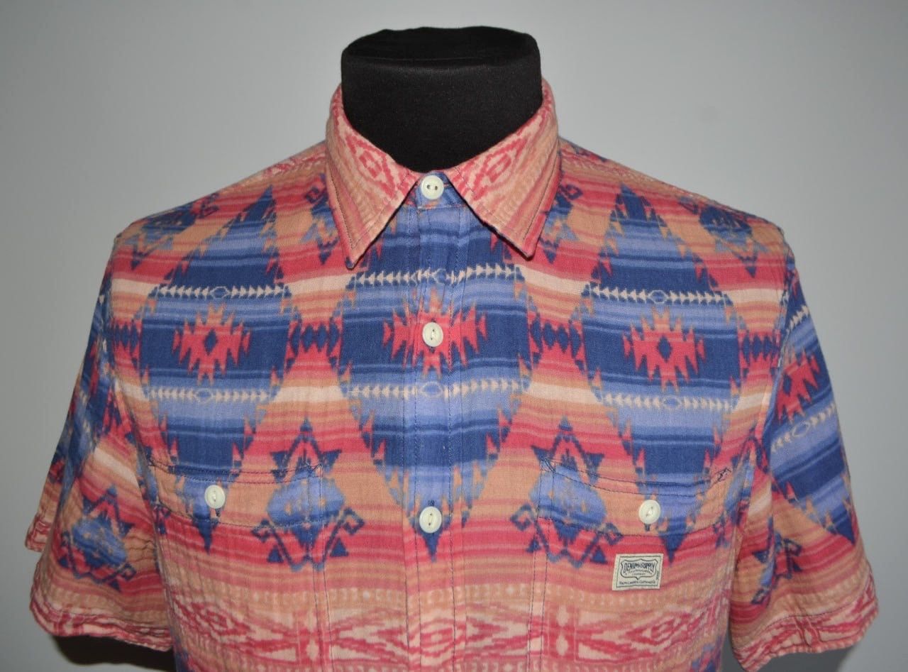 Denim & Supply Ralph Lauren DENIM & SUPPLY RALPH LAUREN Aztec Shirt Size L Short Sleeve Size US L / EU 52-54 / 3 - 2 Thumbnail