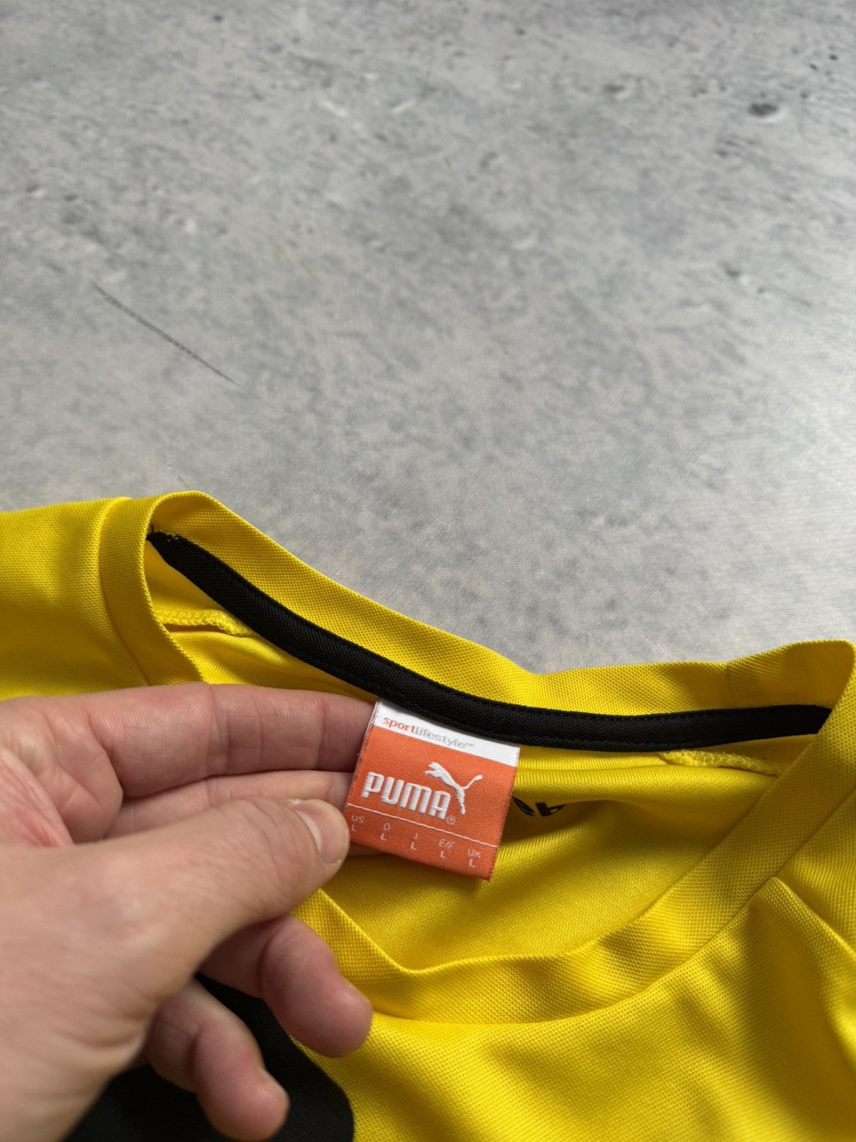 Vintage BVB YELLOW Puma soccer jersey Evonik rare tee Size US L / EU 52-54 / 3 - 5 Thumbnail