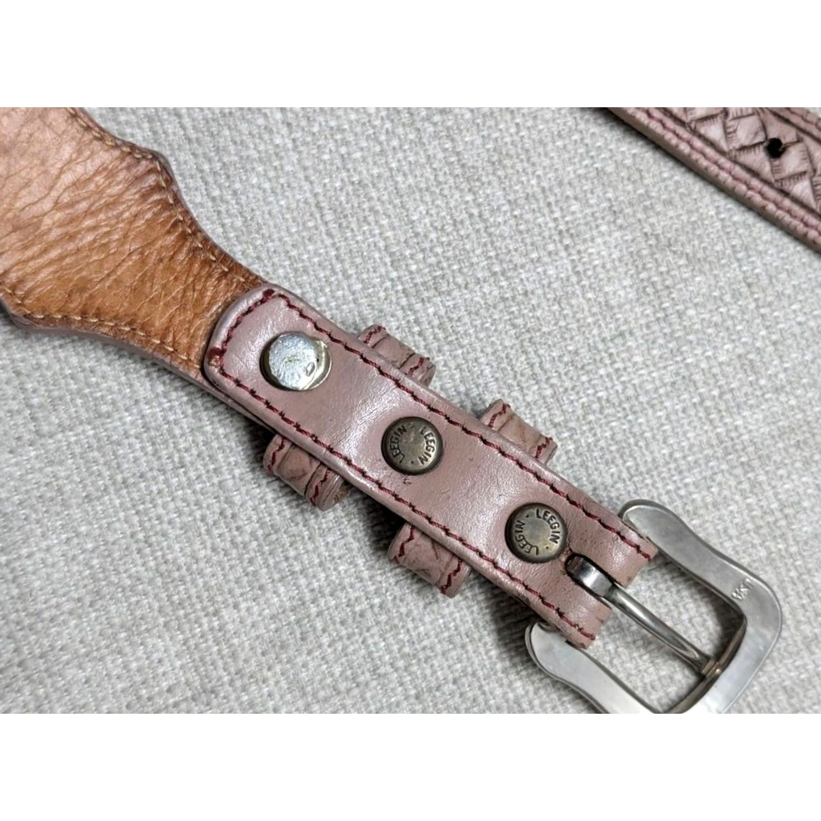 Vintage VINTAGE USA CONCHO buckle belt 32 leather TOOLED western RANGER cowboy Size 32 - 3 Thumbnail