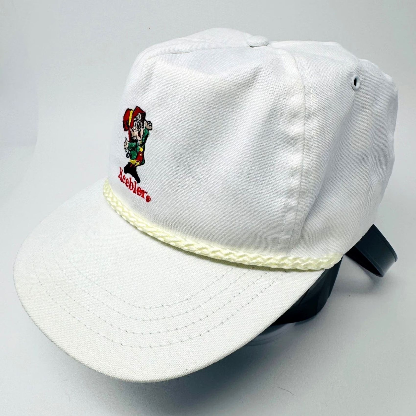 Roper VINTAGE Keebler Elf Embroidered Rope Hat White Snapback Adjustable Cap One Size Size ONE SIZE - 2 Thumbnail