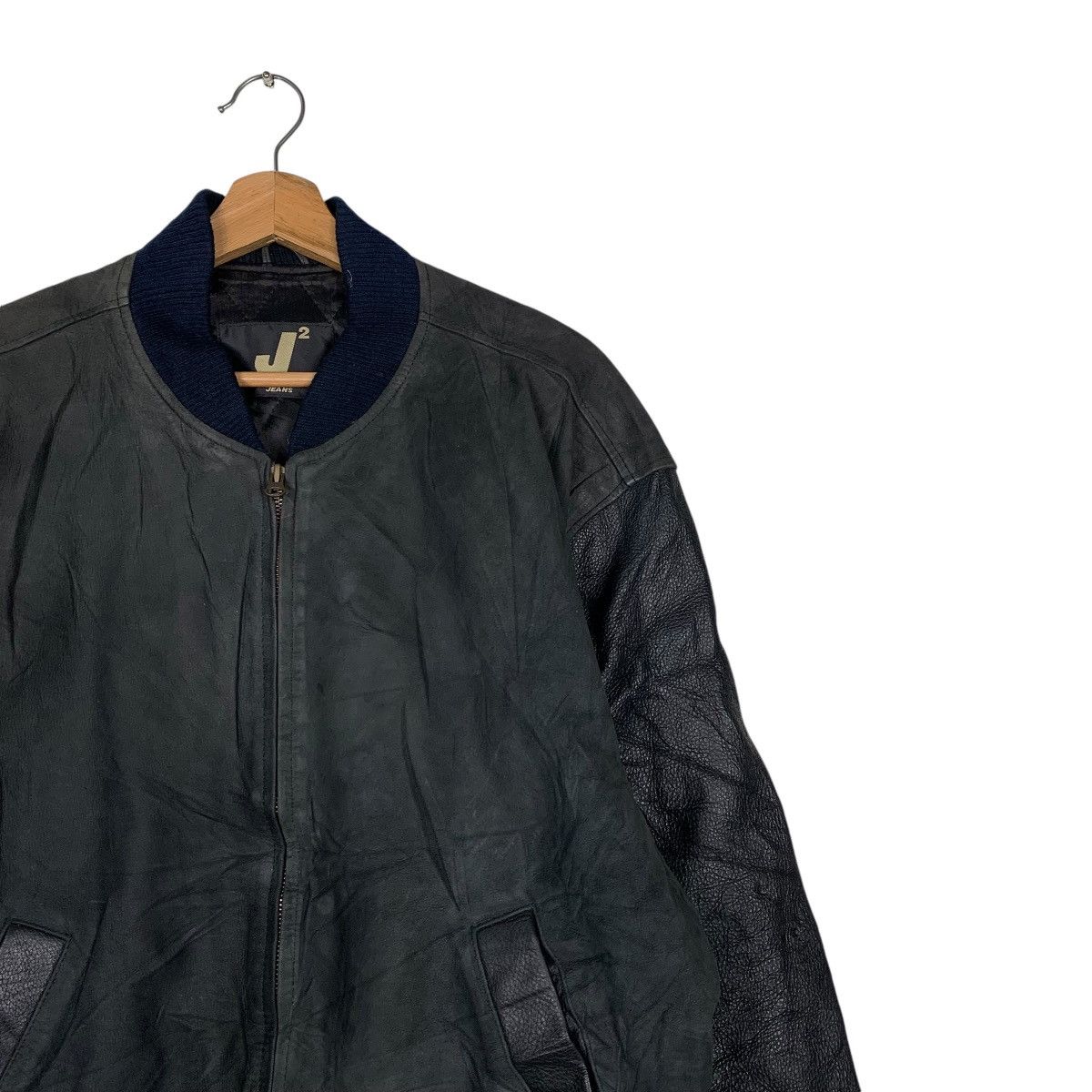 Mr. Junko Vintage Mr Junko Jeans Big Logo Leather Jacket Size US L / EU 52-54 / 3 - 6 Thumbnail