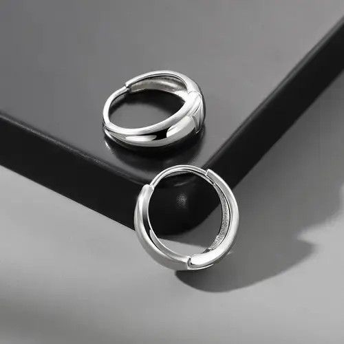 Other 925 Silver Plated Small Hoop Earrings for Men Women Size ONE SIZE - 4 Thumbnail