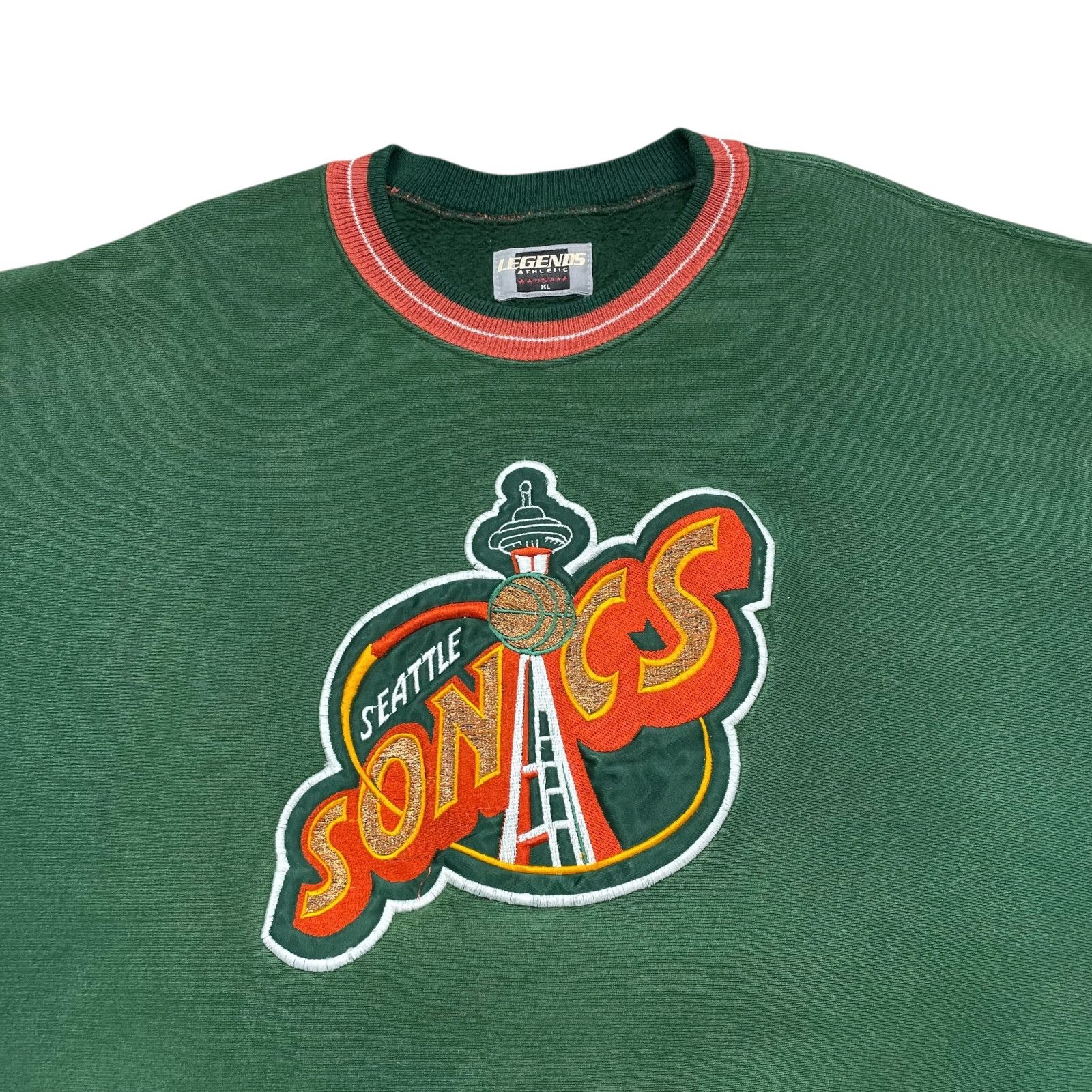 NBA VTG 90s SEATTLE SUPERSONICS SWEATSHIRT LEGENDS ATHLETIC XL Size US XL / EU 56 / 4 - 2 Thumbnail