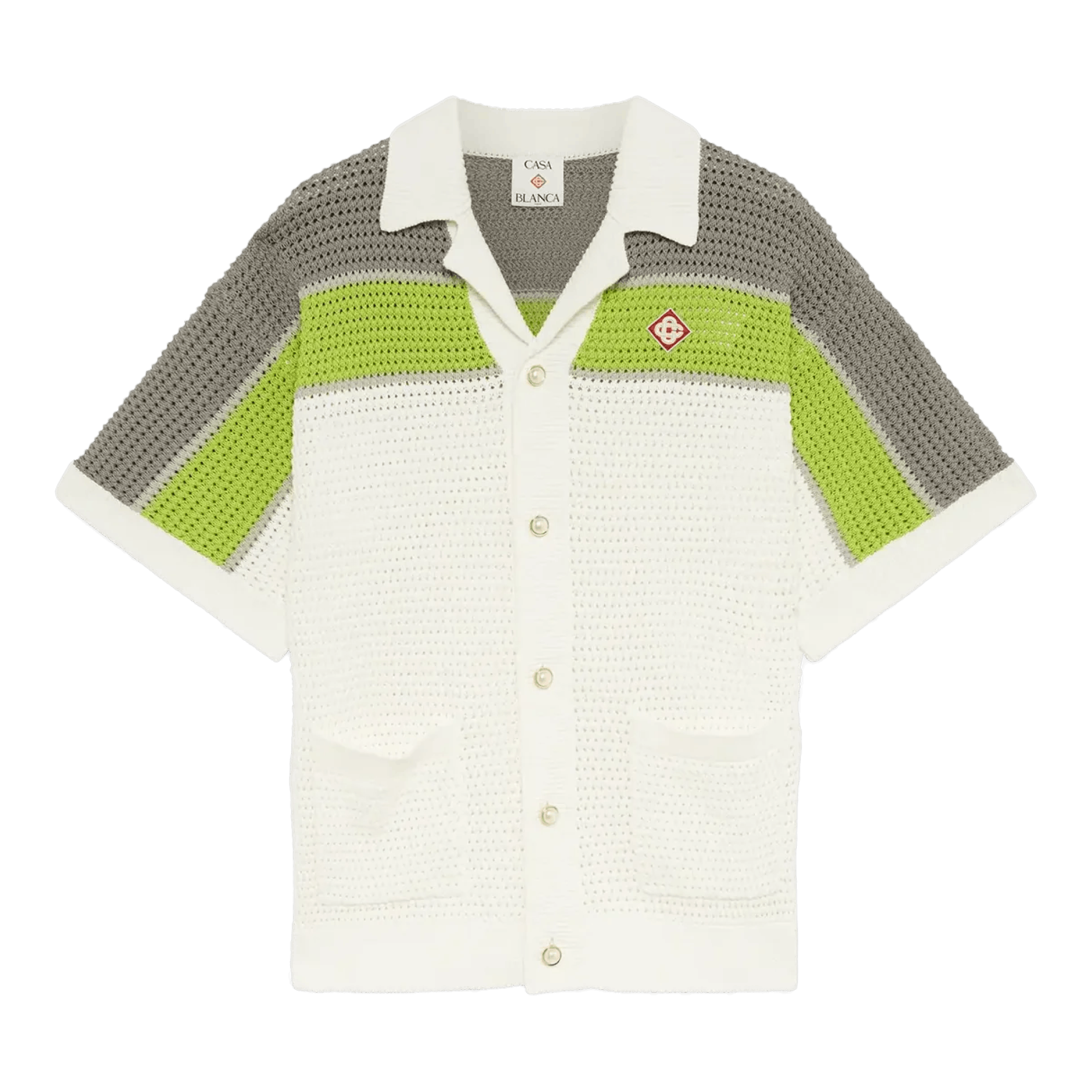 Casablanca Stripe Crochet Shirt Size US L / EU 52-54 / 3 - 1 Thumbnail