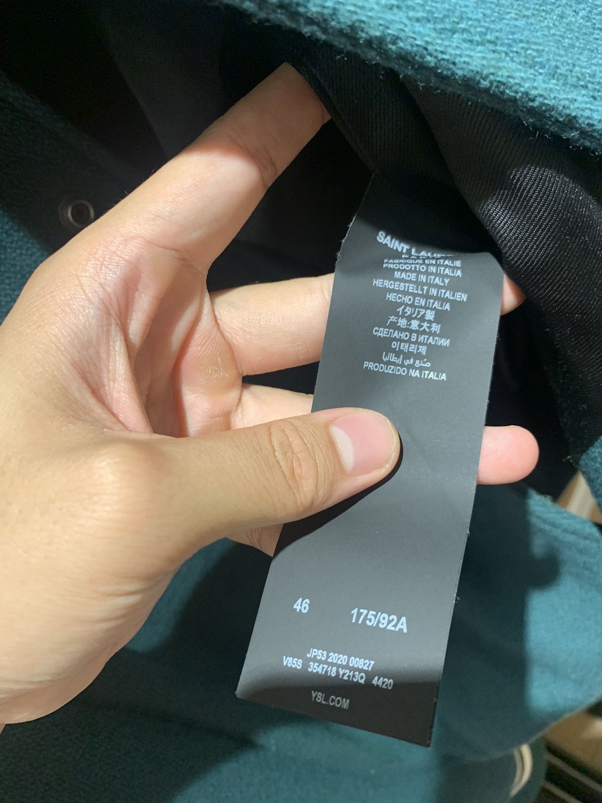 Saint Laurent Paris Saint Laurent 2021SS California green teddy Size US S / EU 44-46 / 1 - 4 Thumbnail
