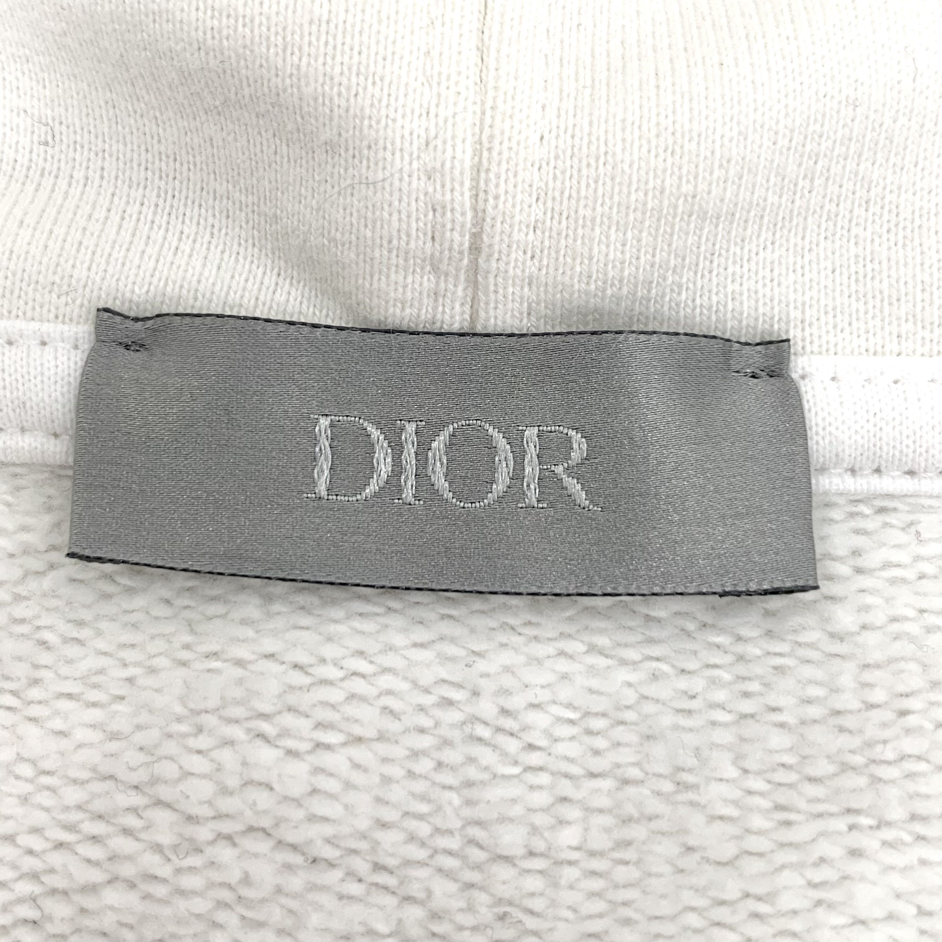 Dior Dior White Embroidered Cotton Hoodie Sweatshirt (Size XXL) Size US XXL / EU 58 / 5 - 2 Thumbnail