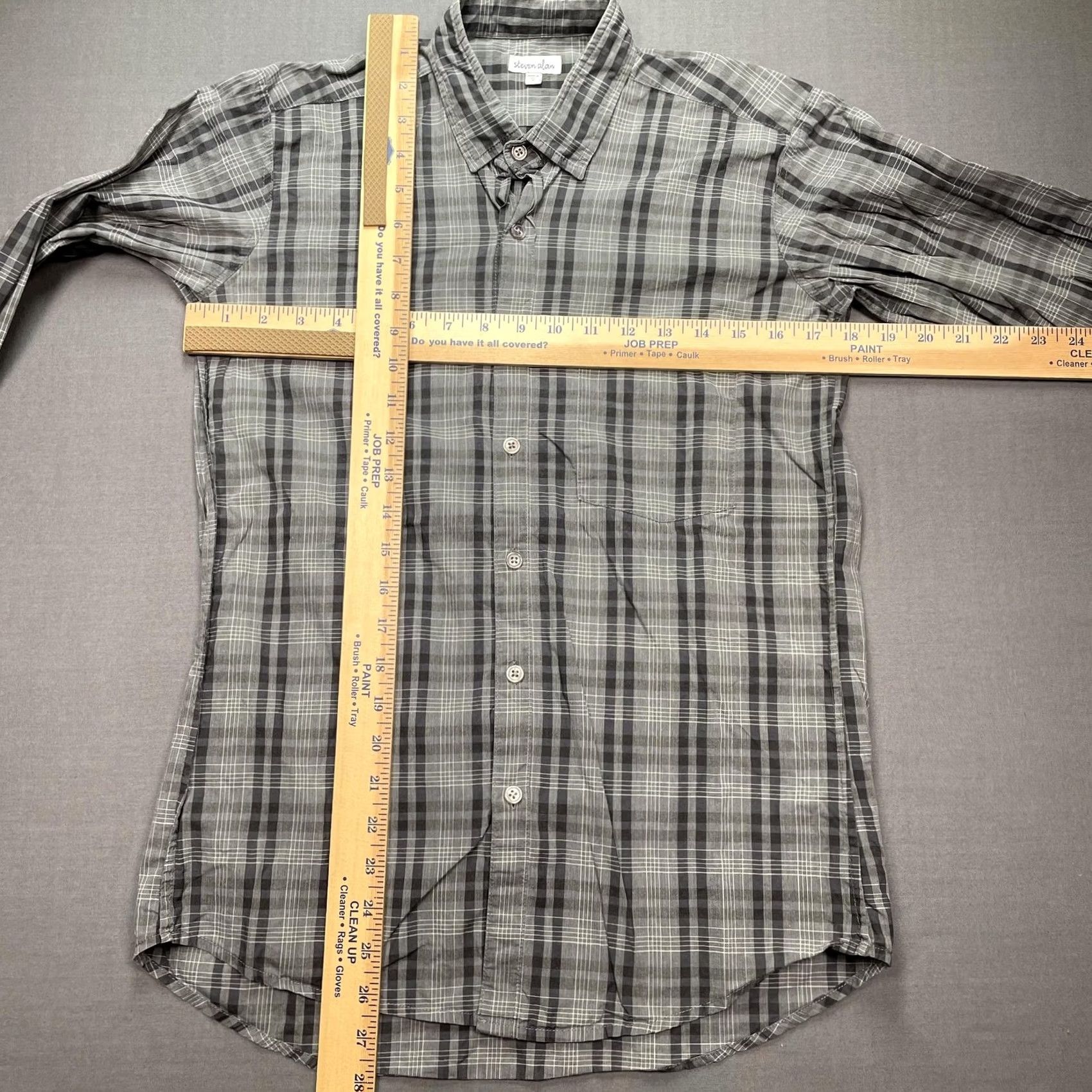 Steven Alan Steven Alan Shirt Mens Small Gray Plaid Long Sleeve Button-Up USA Cotton Casual Size US S / EU 44-46 / 1 - 3 Thumbnail