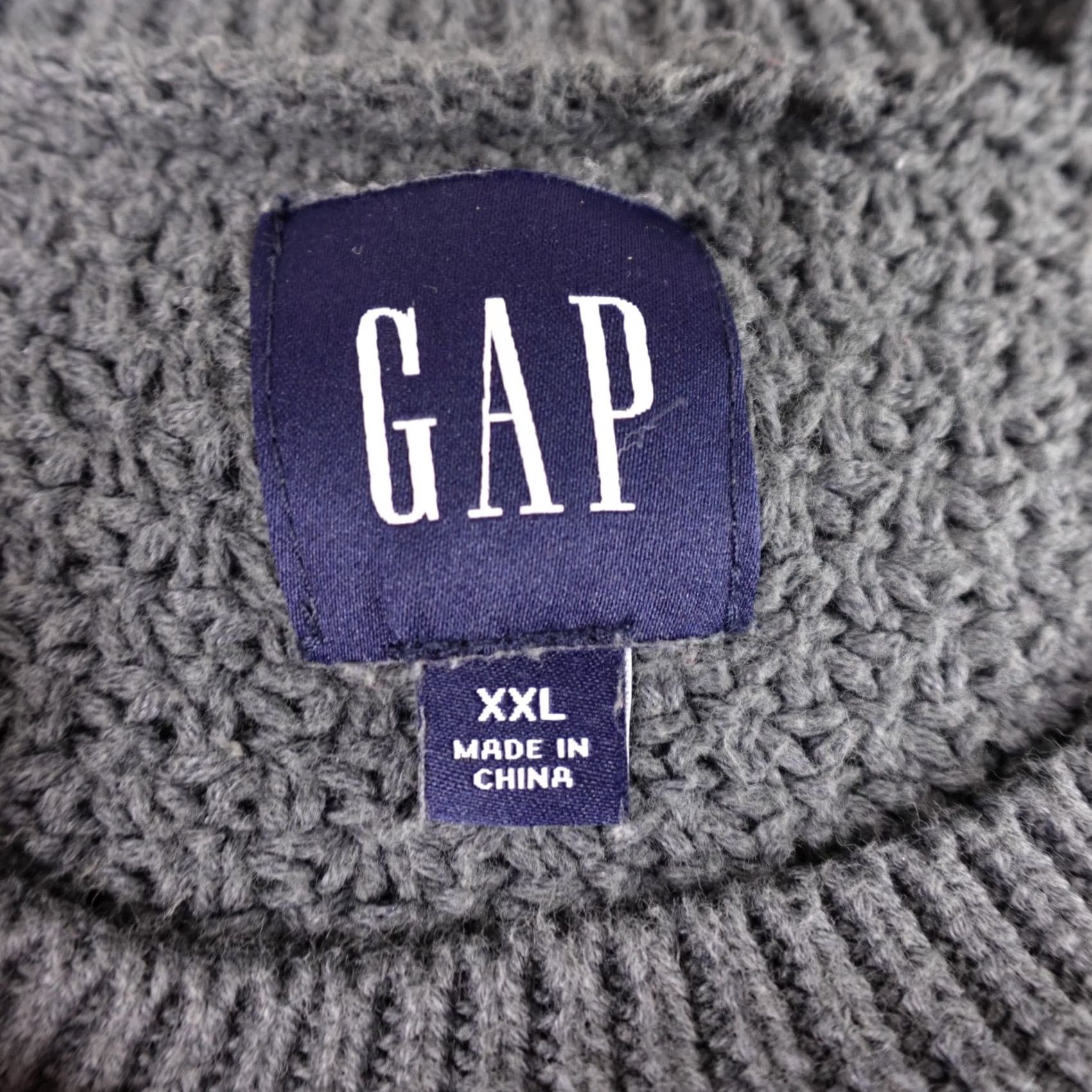 Gap Gap 2XL Gray Textured Knit Pullover Sweater Womens Crew Neck Chunky Knit Pullover Casual Womens Gap Shirt Size XXL / US 16-18 / IT 52-54 - 2 Thumbnail