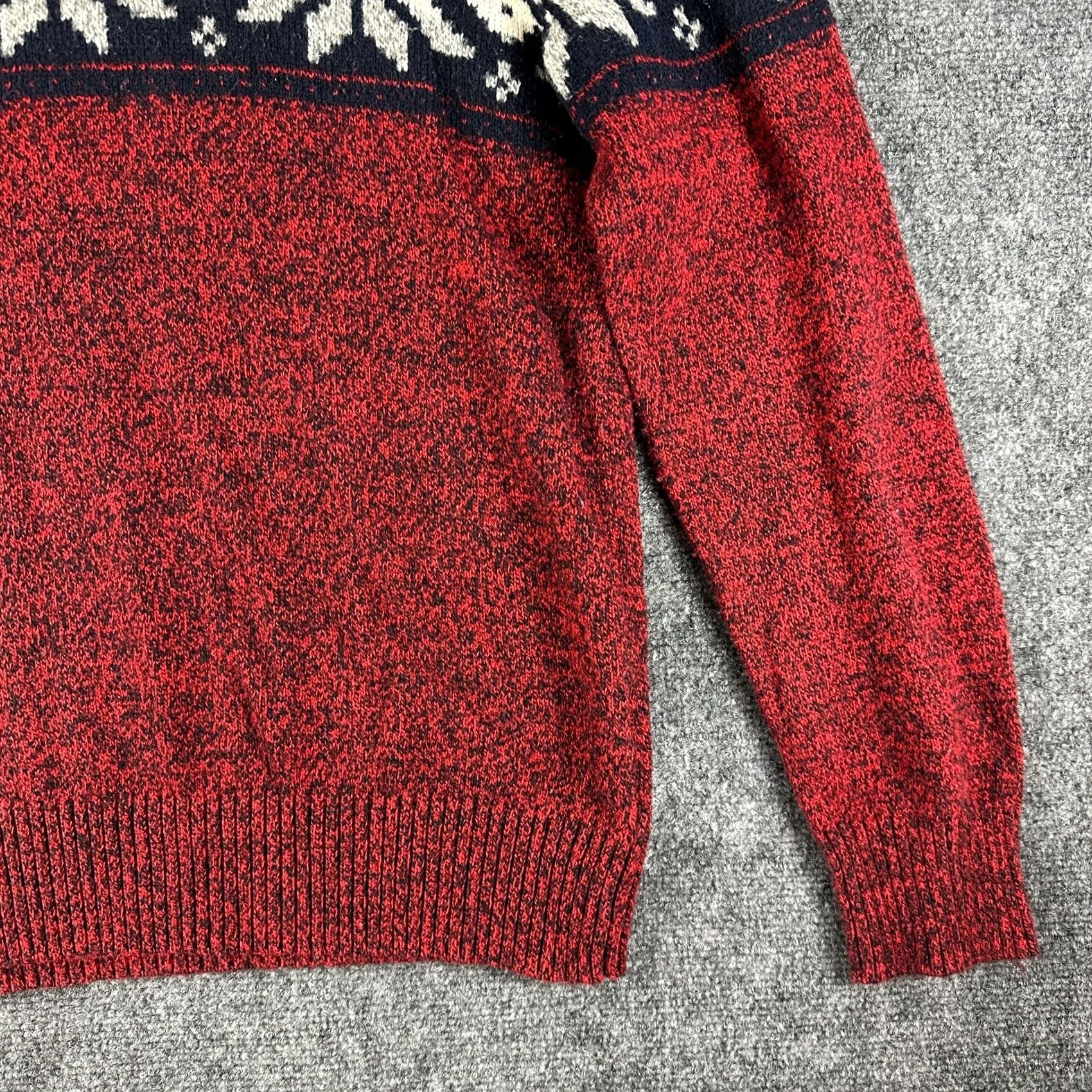 Abercrombie & Fitch Abercrombie & Fitch Sweater Mens L Red Cotton Knit Pullover Button Ribbed Cuffs Mock Neck Casual/Business/Party Size US L / EU 52-54 / 3 - 2 Thumbnail