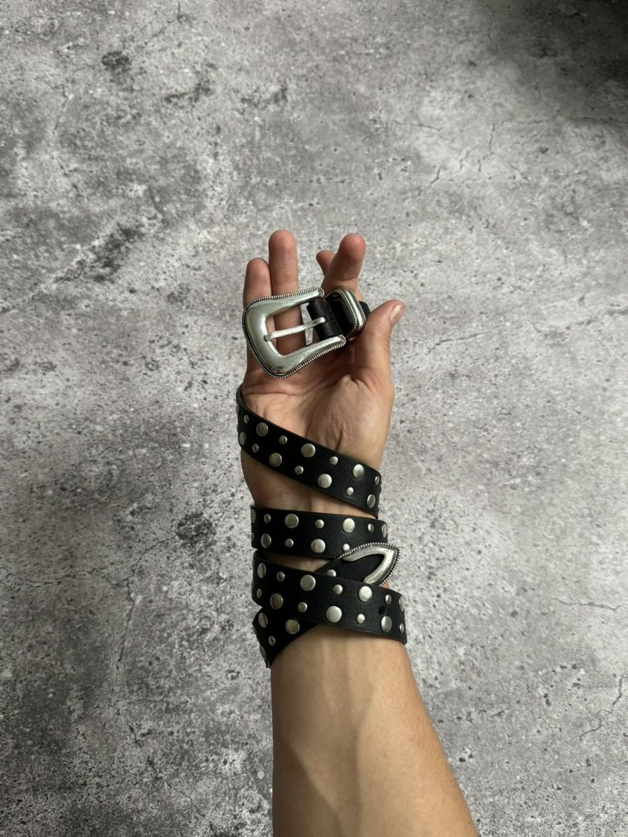 Vintage Vintage Y2K Avant garde leather style belt Size ONE SIZE - 7 Thumbnail