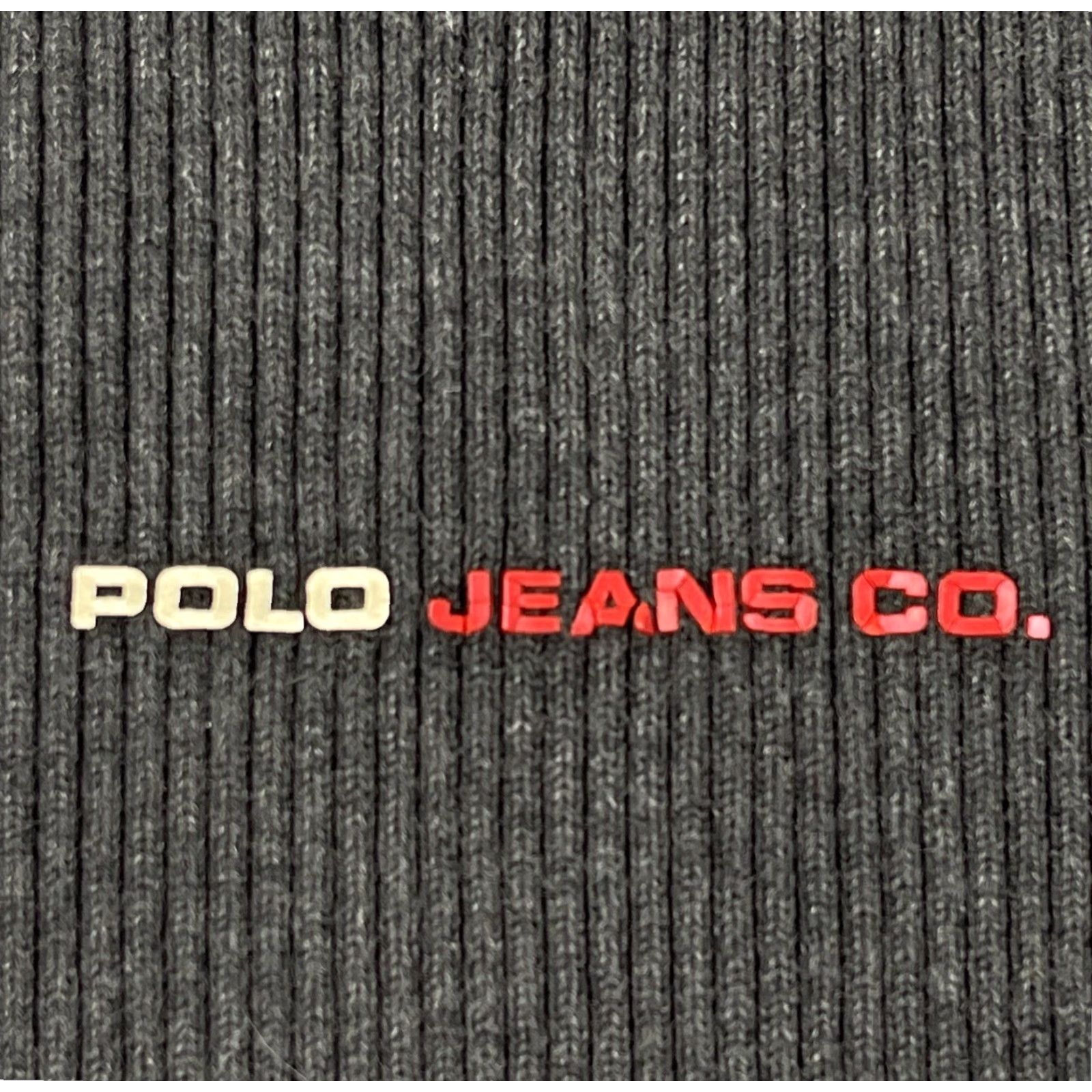 Polo Ralph Lauren VINTAGE Polo Ralph Lauren Sweater Shirt Womens L Ribbed V Neck Gray 90s RL Polo Jeans Logo Pullover Knit Size L / US 10 / IT 46 - 4 Thumbnail