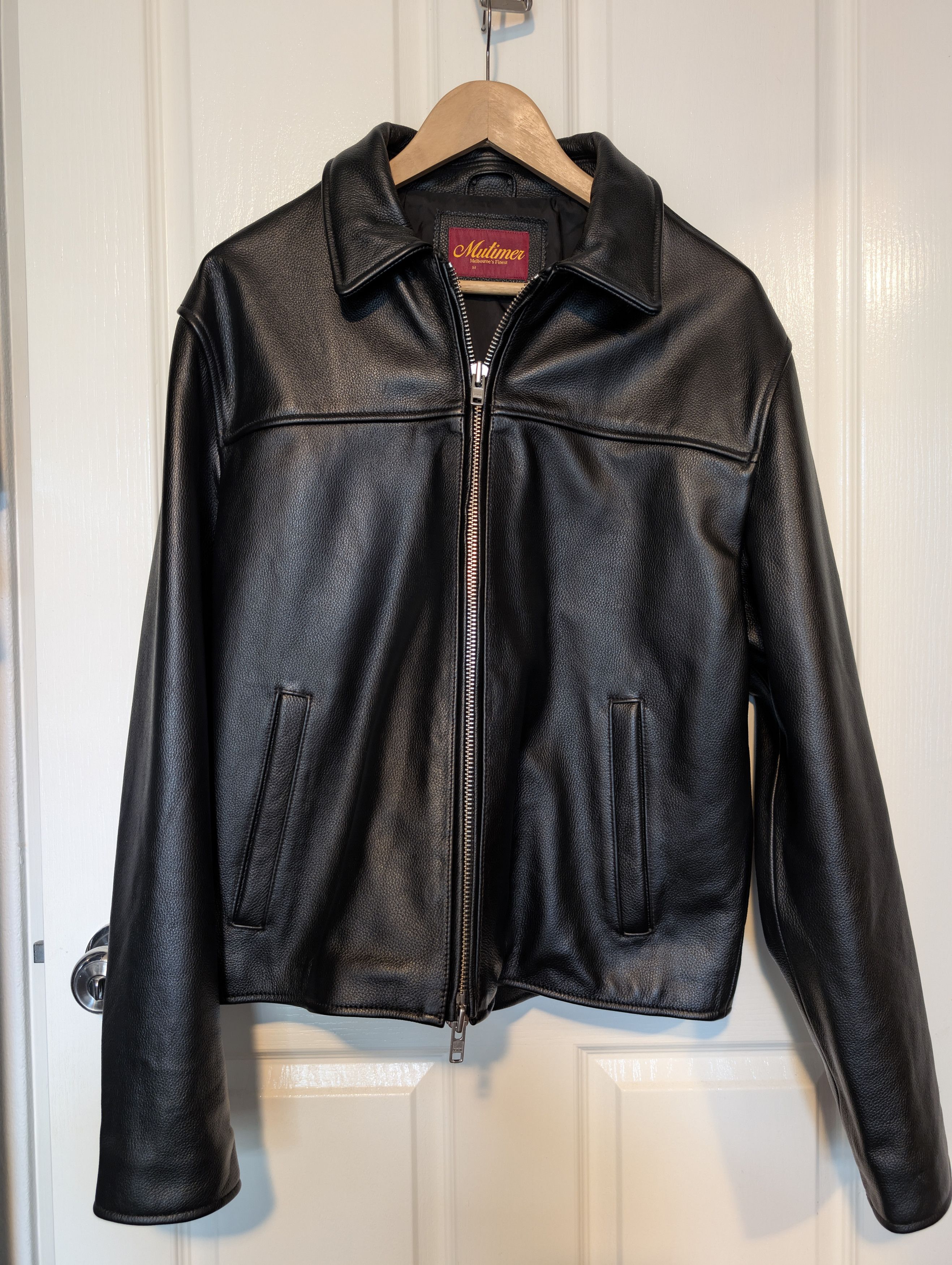 Mutimer Mutimer aged heavy wash Leather Jacket | Grailed