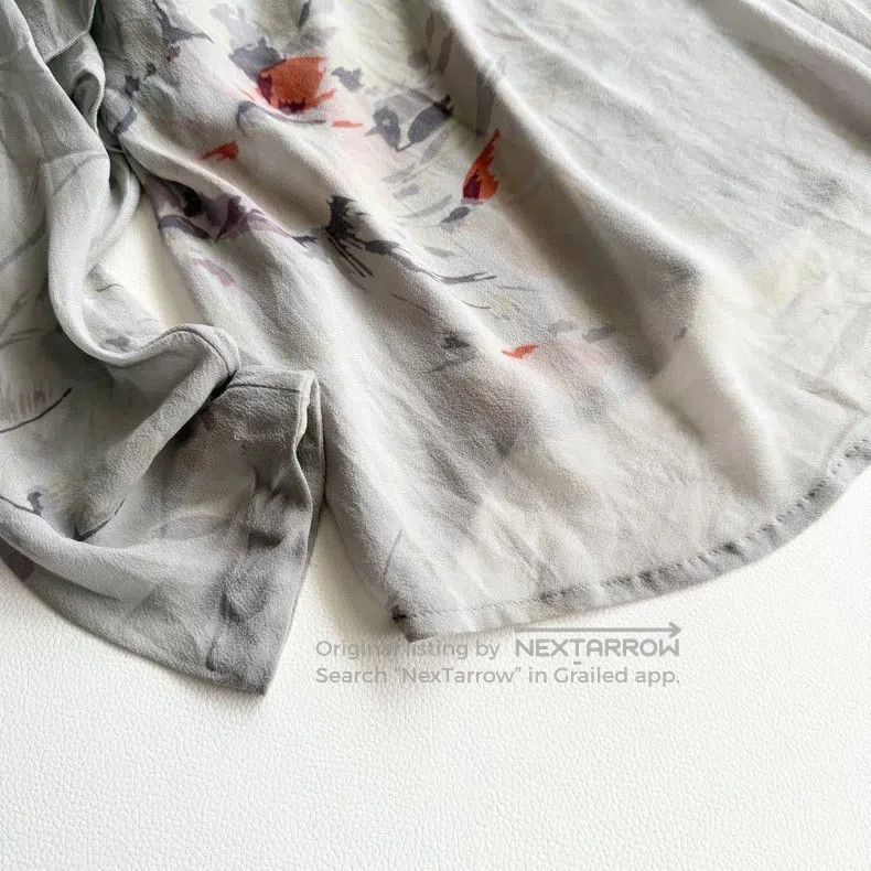 Dries Van Noten Dries Van Noten size:36 Gray Long-Sleeve Top Size S / US 4 / IT 40 - 4 Thumbnail