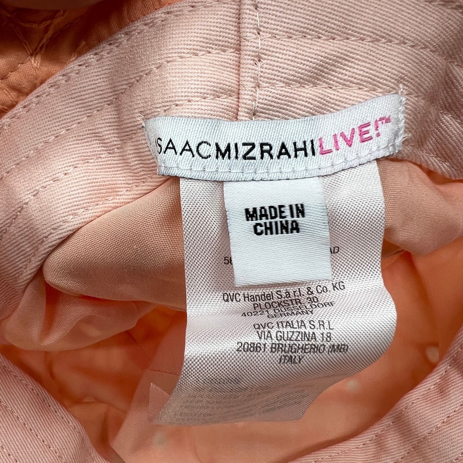 Other Isaac Mizrahi Live! Eyelet Bucket Hat Peach, One Size Size ONE SIZE - 2 Thumbnail