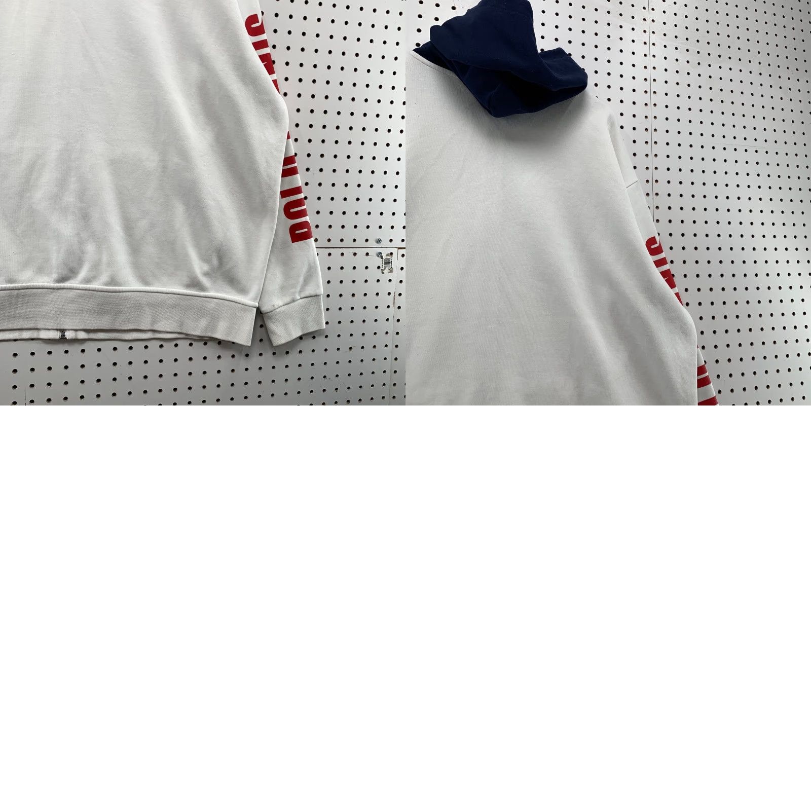 Polo Ralph Lauren Polo Ralph Lauren Tennis Hoodie Sweatshirt Mens XL White Blue Distressed Size US XL / EU 56 / 4 - 10 Thumbnail